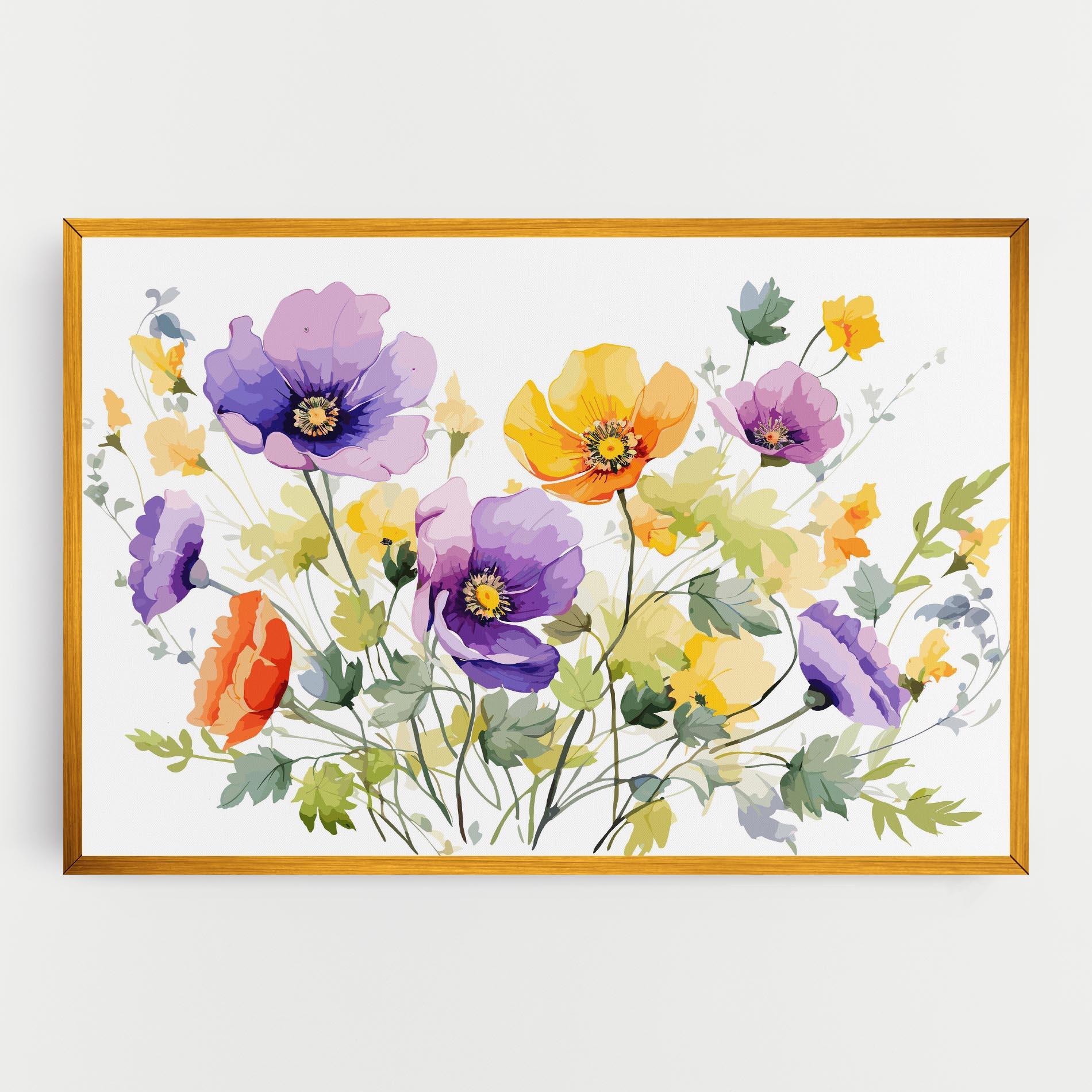Tablou Canvas Purple Orange Poppy mockup 0