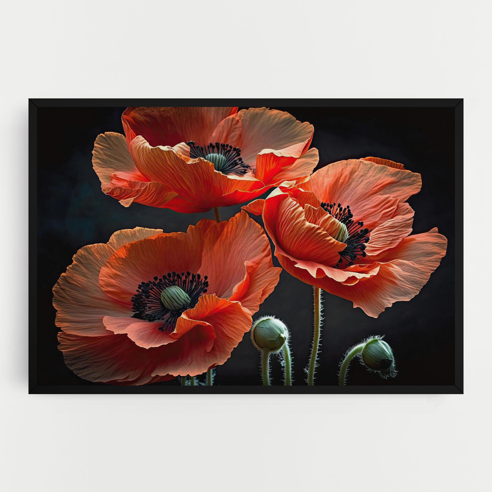 Tablou Canvas 3 Poppies mockup 0