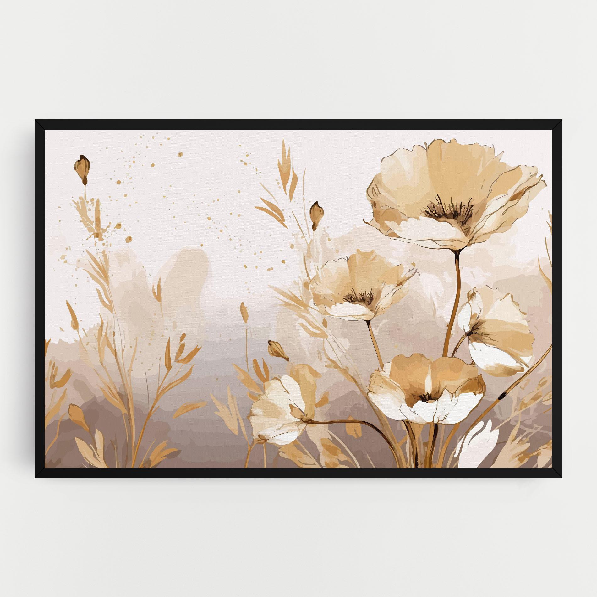 Tablou Canvas Gold Cream Poppy mockup 0