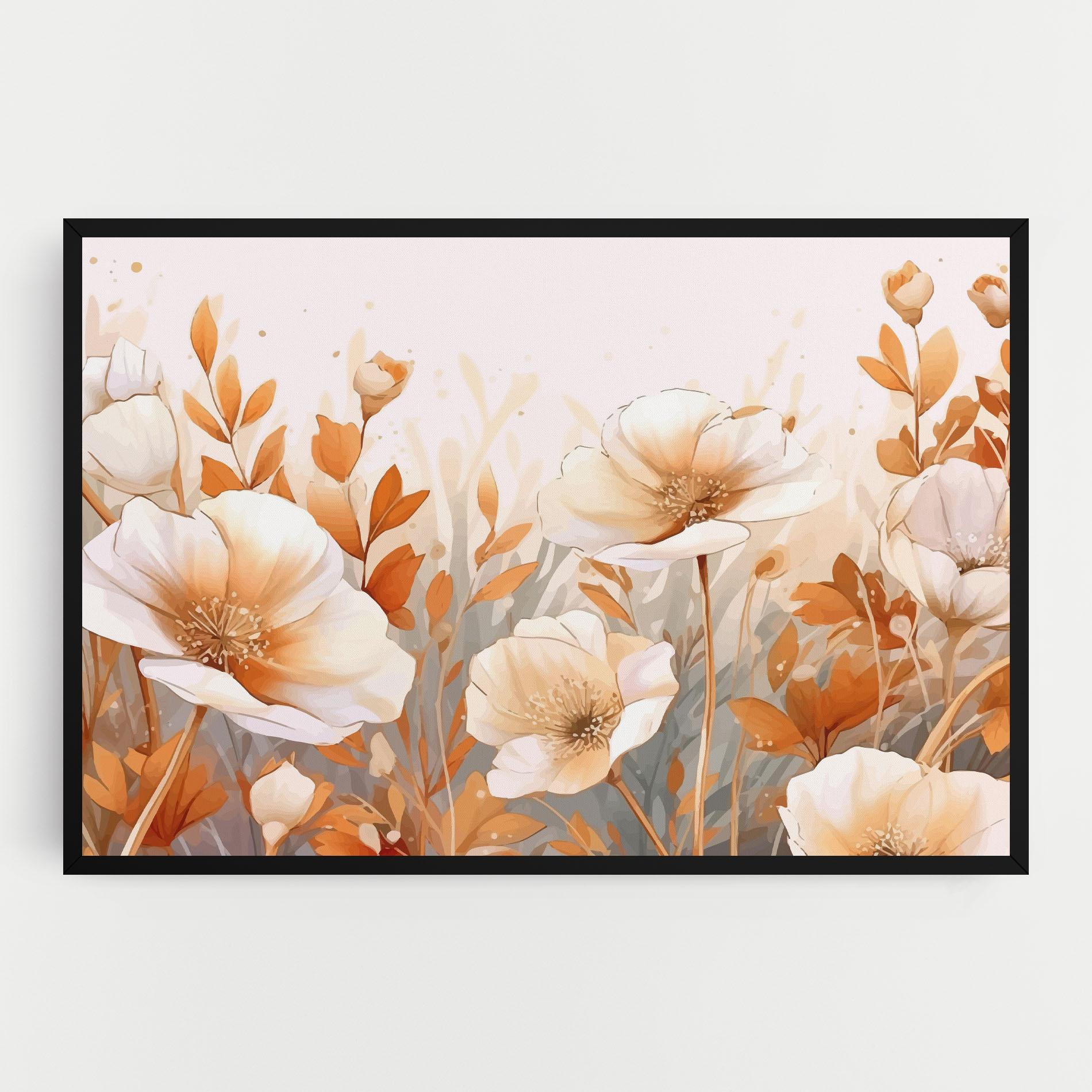 Tablou Canvas Orange Cream Poppy mockup 0