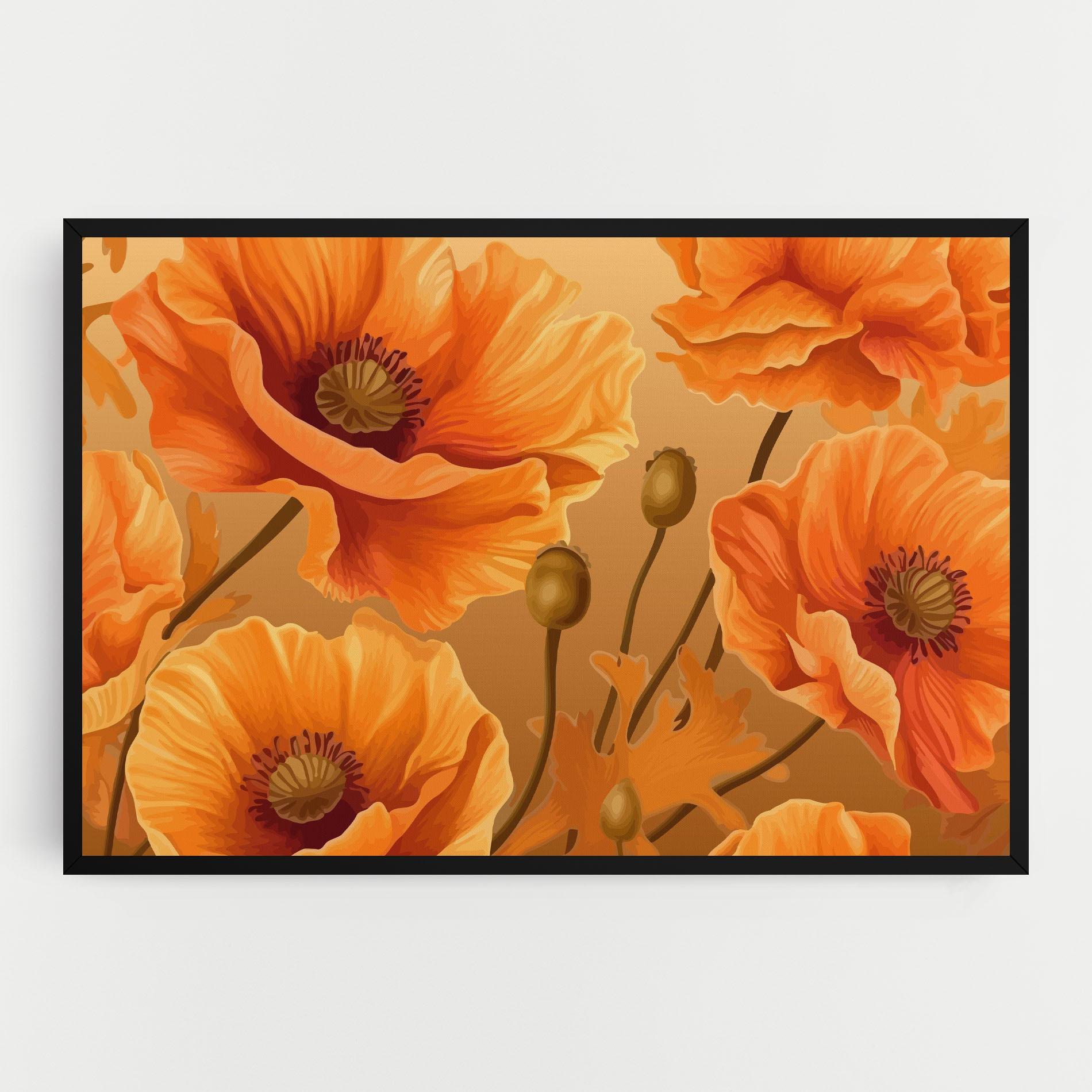 Tablou Canvas Pastel Orange Poppy mockup 0