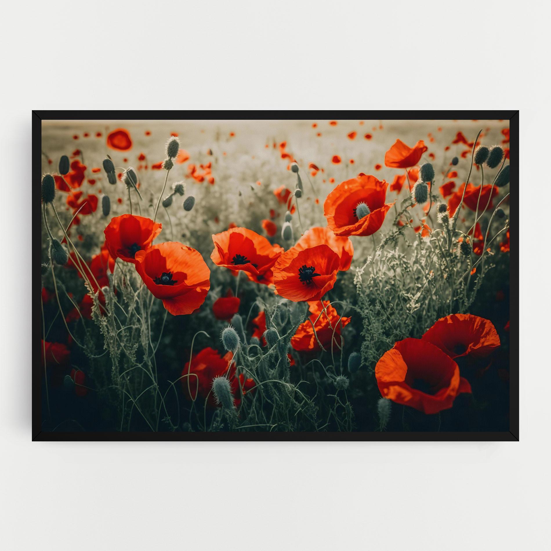 Tablou Canvas Poppy Grass Field mockup 0