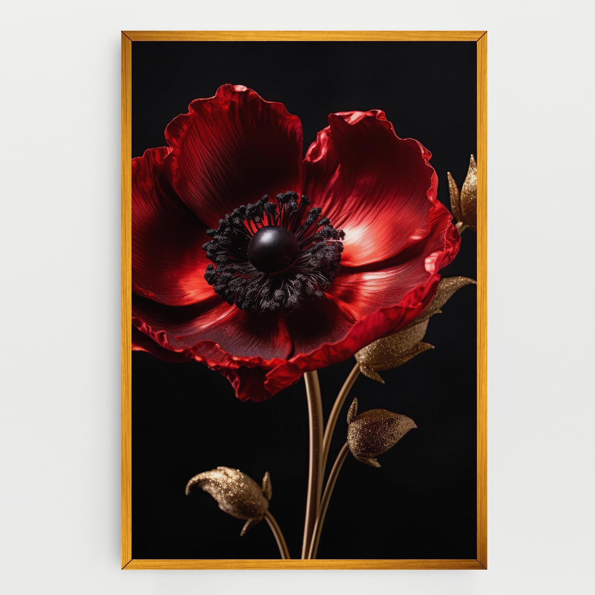 Tablou Canvas Dark Red Poppy mockup 0