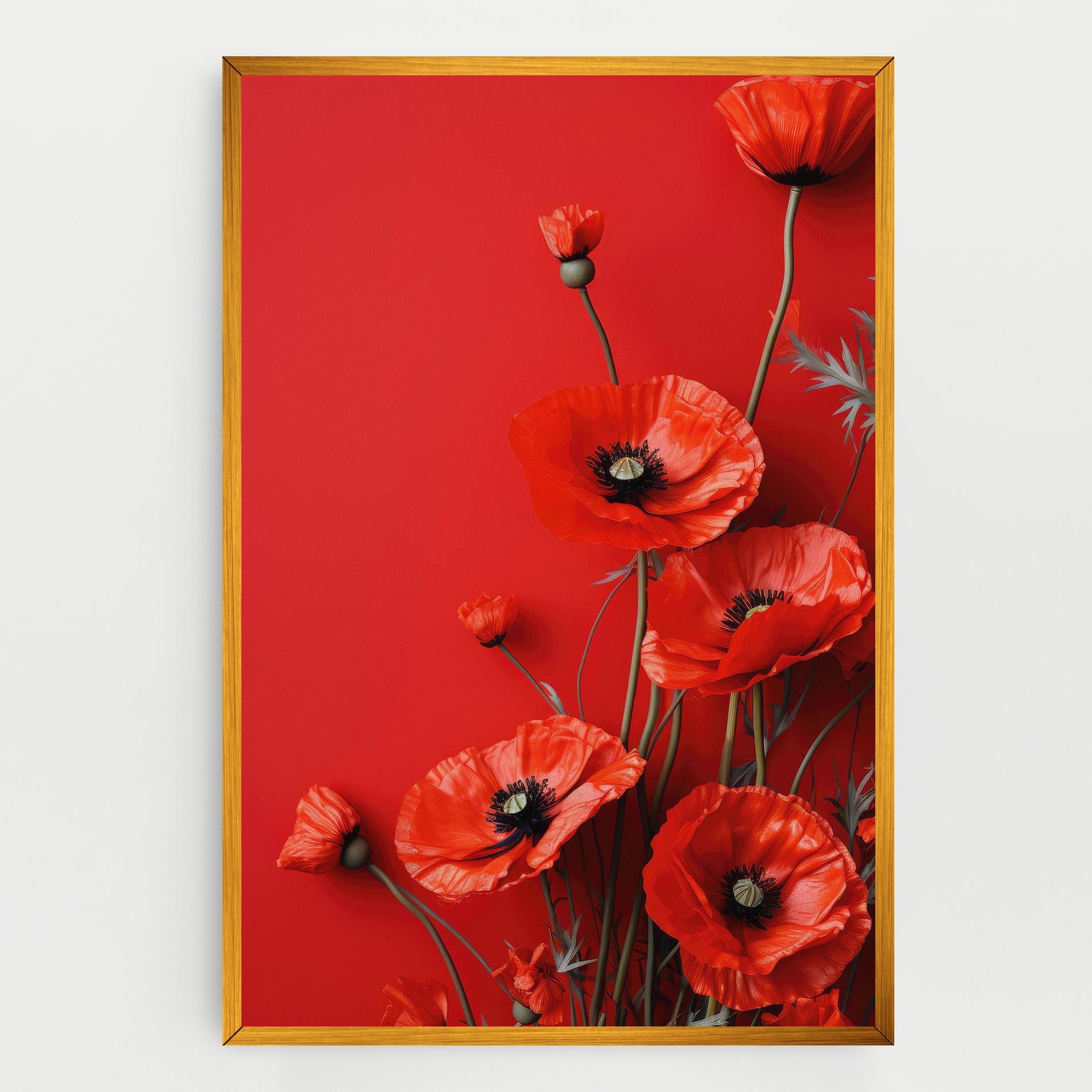 Tablou Canvas Poppies On The Table mockup 0