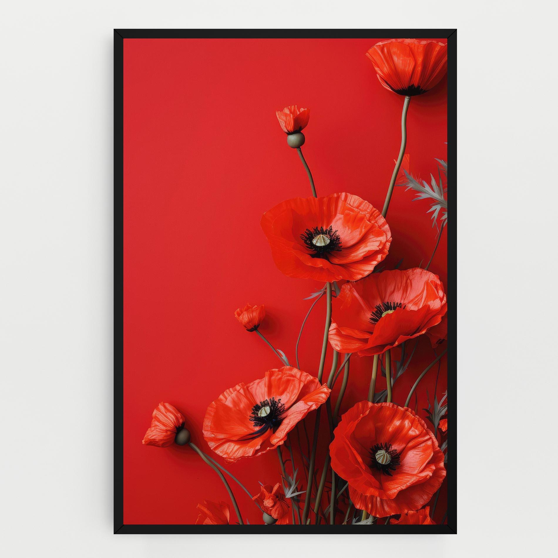 Tablou Canvas Poppies On The Table mockup 0