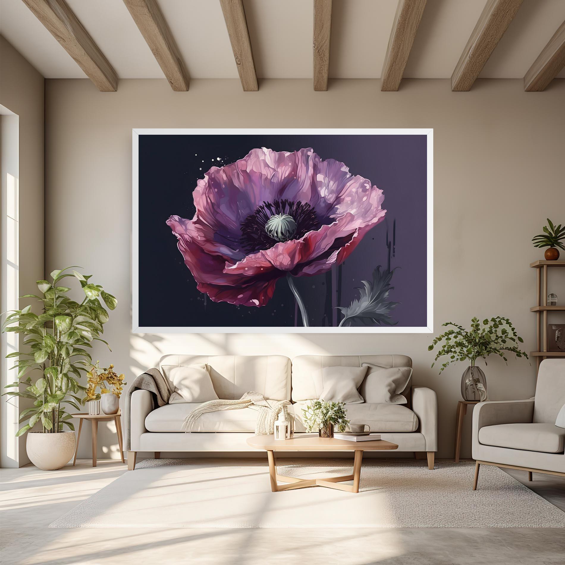 Tablou Canvas Light Purple Poppy mockup 6