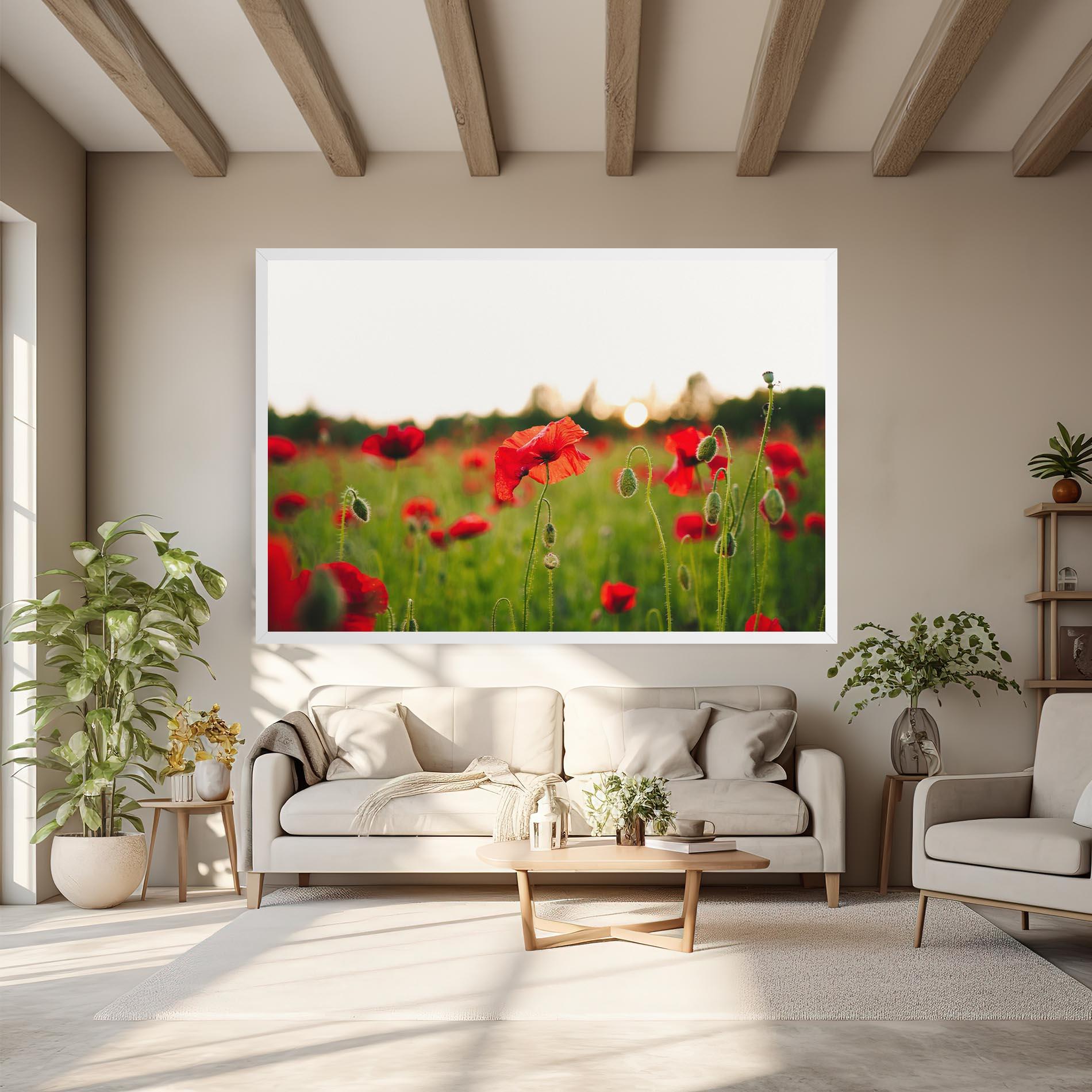 Tablou Canvas Poppies Field mockup 6
