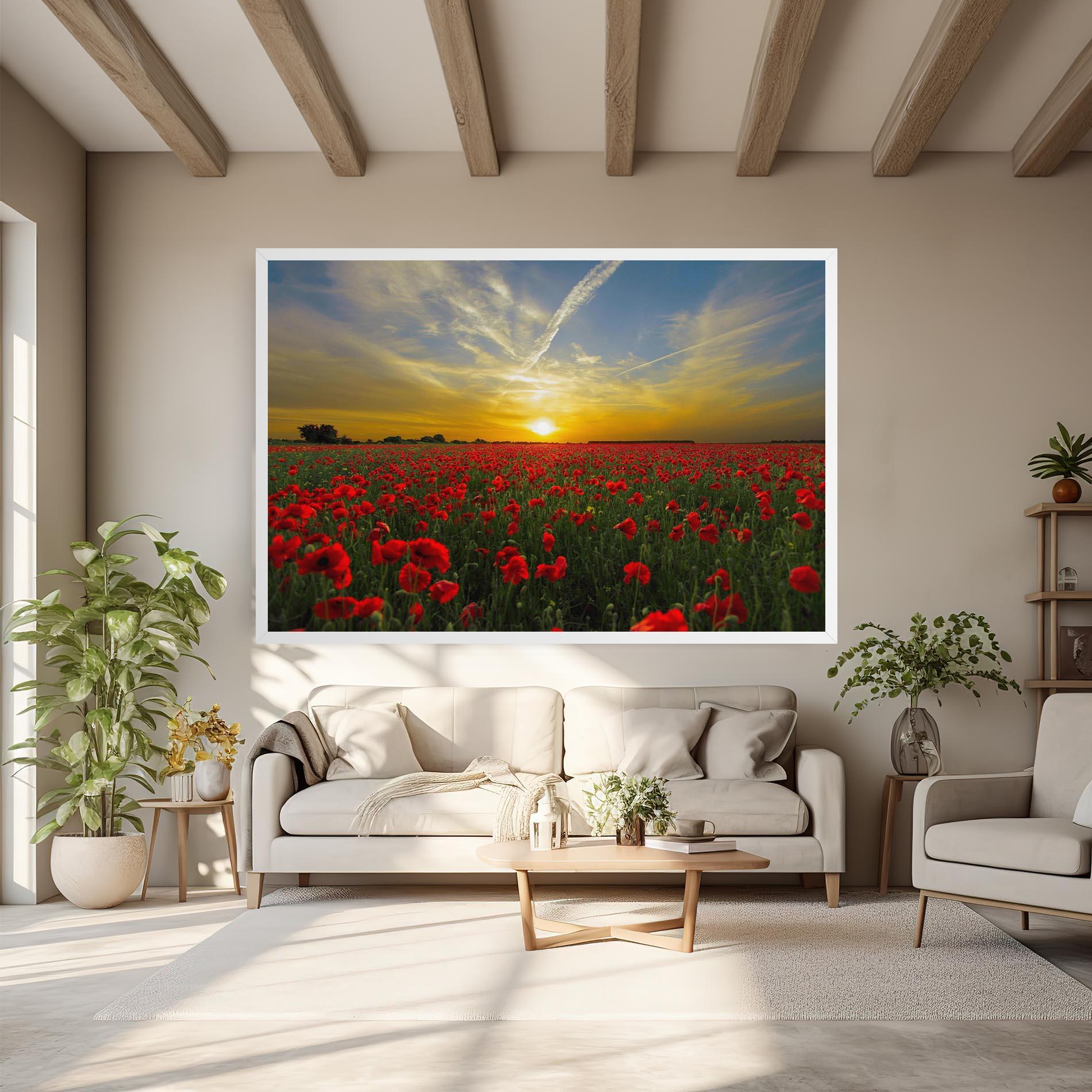 Tablou Canvas Poppies Sunset mockup 6