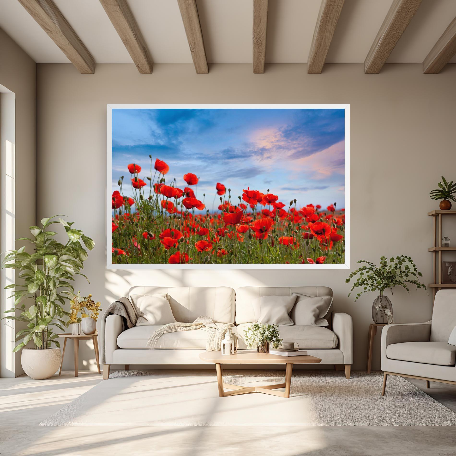 Tablou Canvas Poppy Field mockup 6