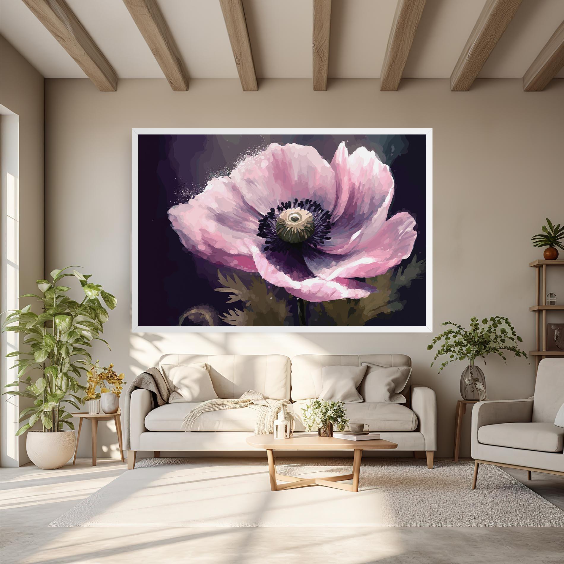 Tablou Canvas Pretty Pink Poppy mockup 6