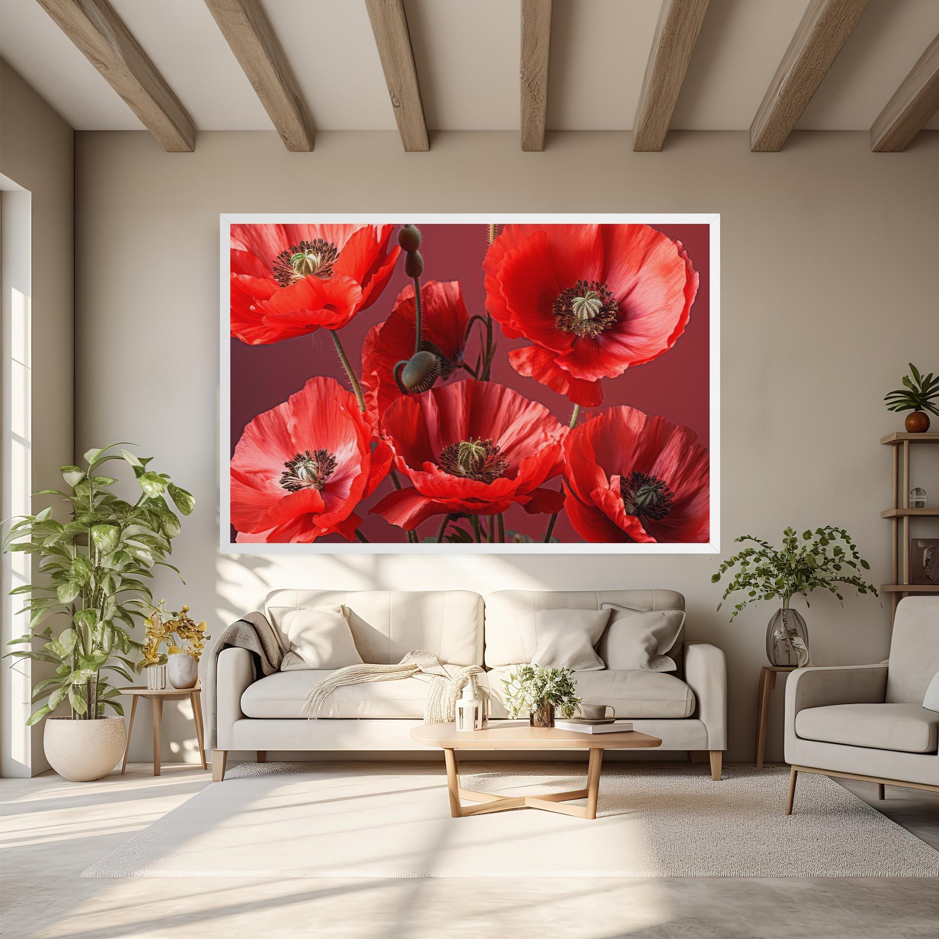 Tablou Canvas Red Poppies mockup 6