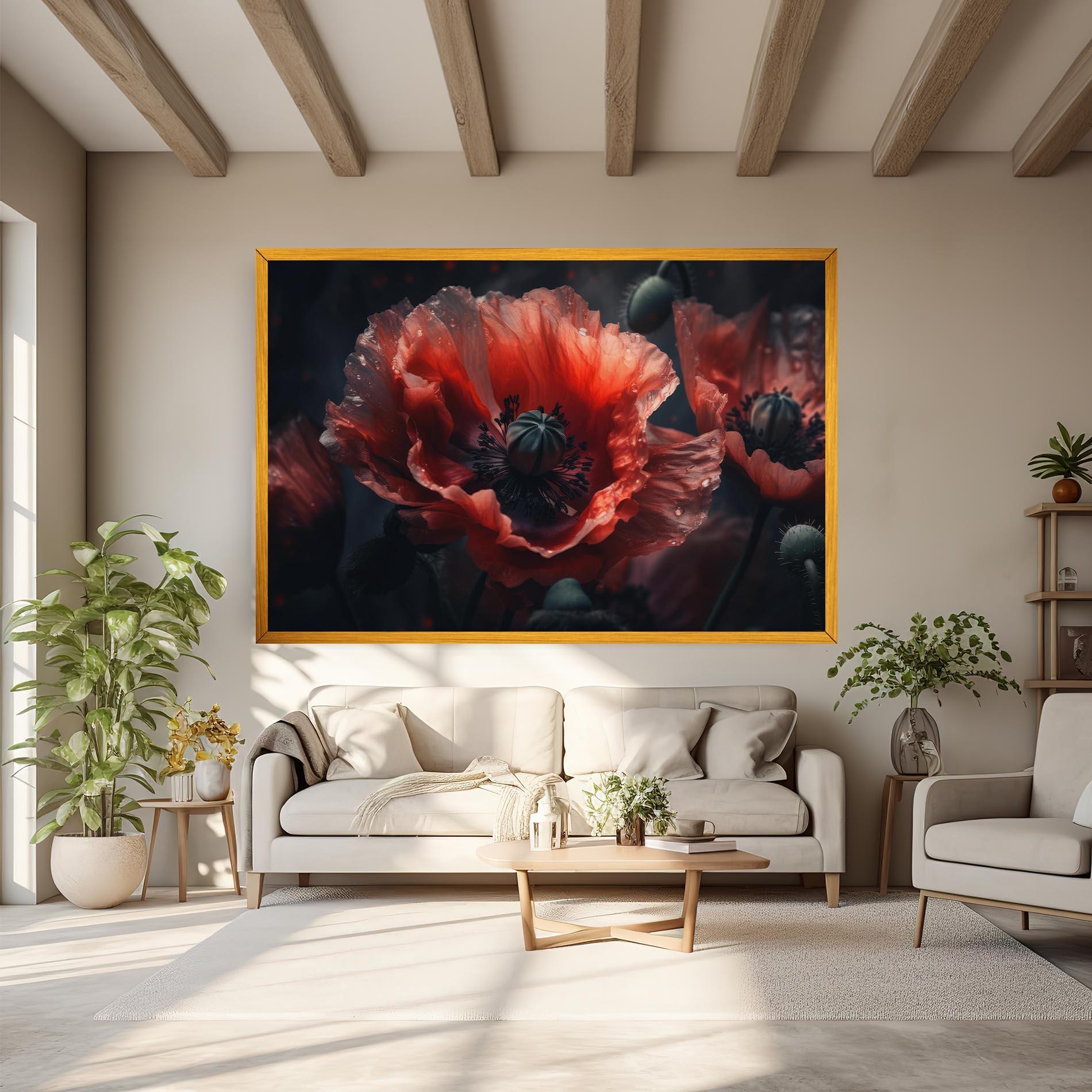 Tablou Canvas Dark Shade Poppy mockup 6