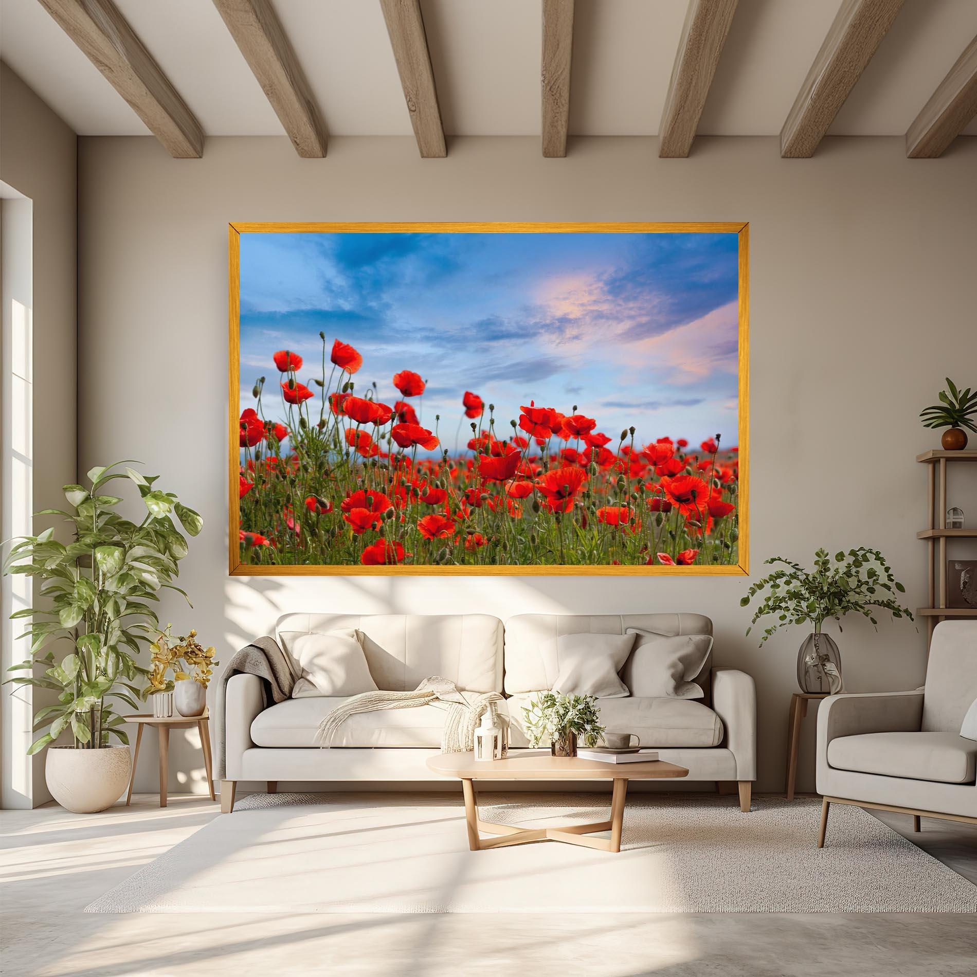 Tablou Canvas Poppy Field mockup 6