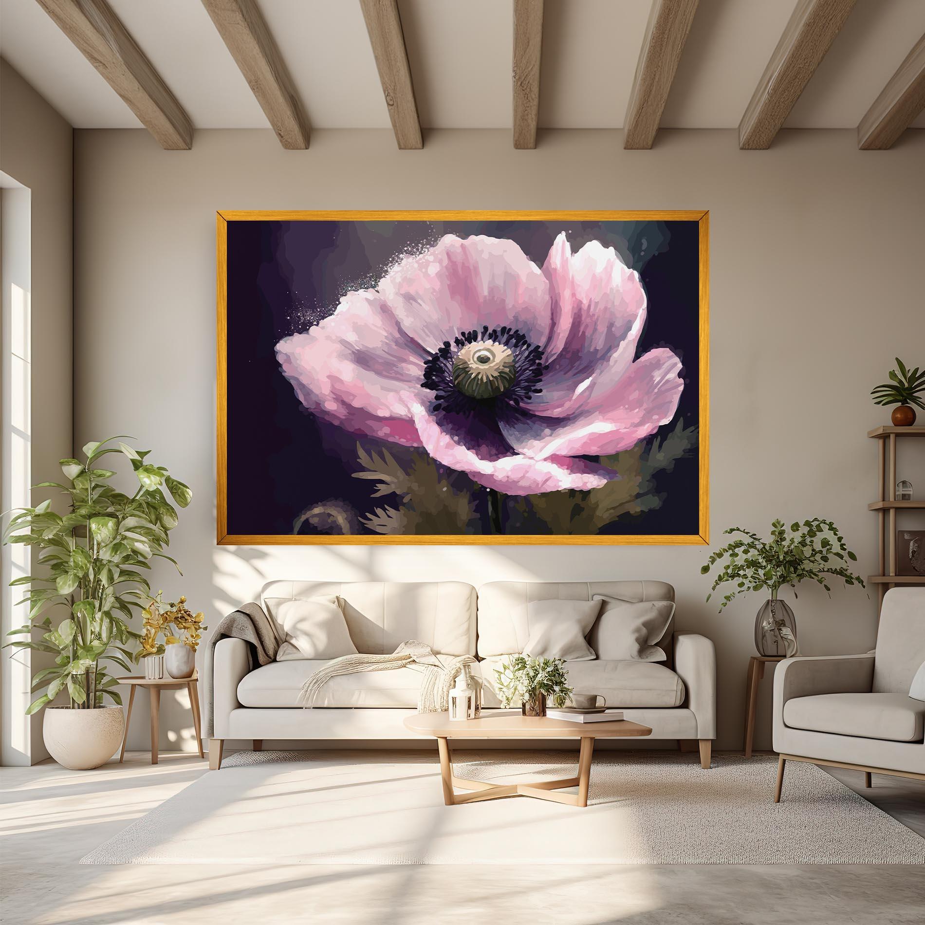 Tablou Canvas Pretty Pink Poppy mockup 6