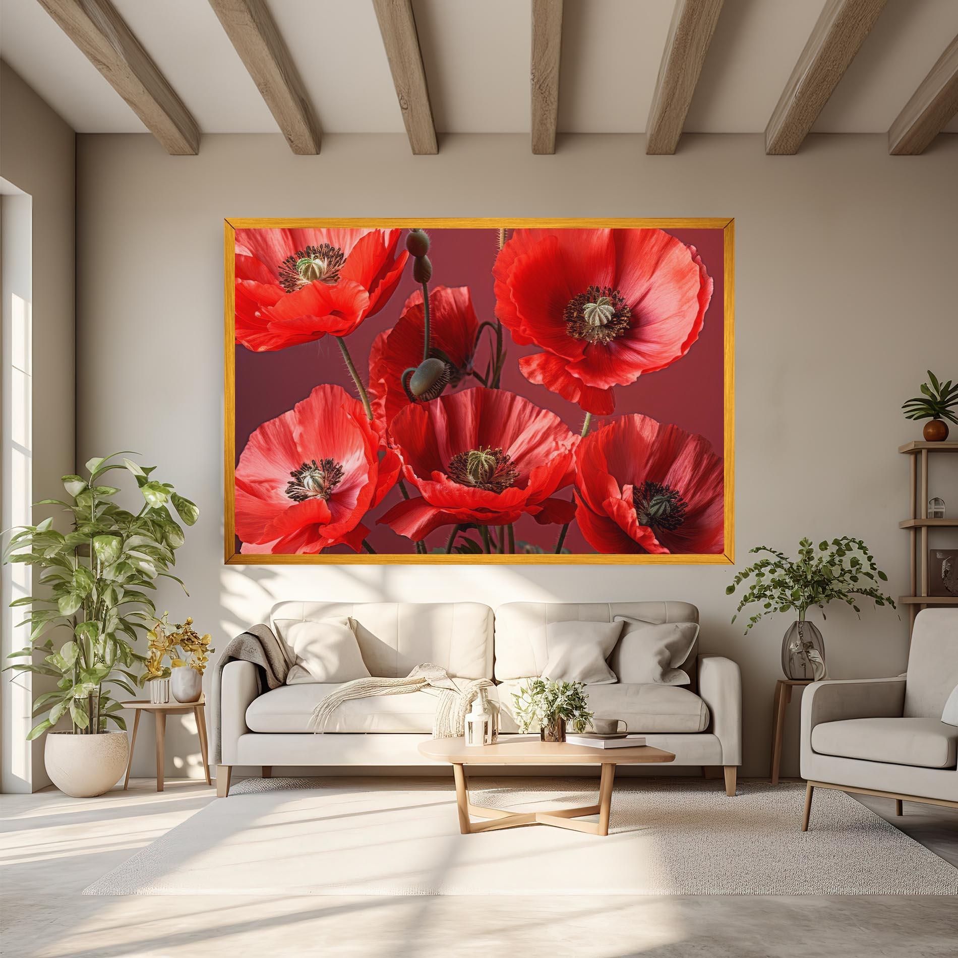 Tablou Canvas Red Poppies mockup 6