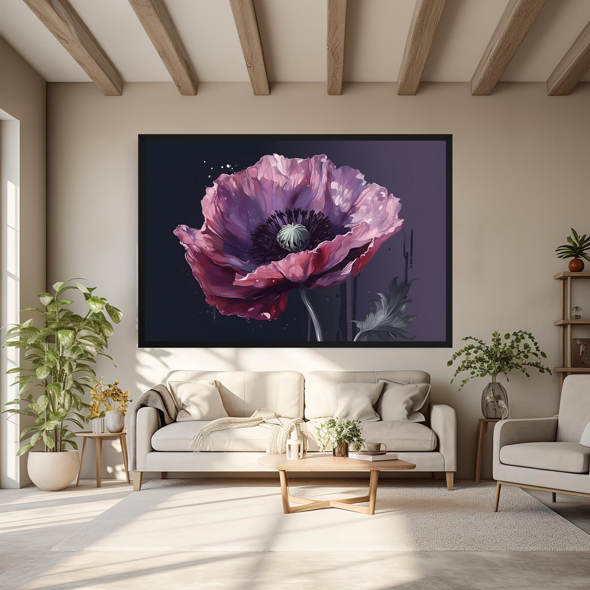 Tablou Canvas Light Purple Poppy mockup 6