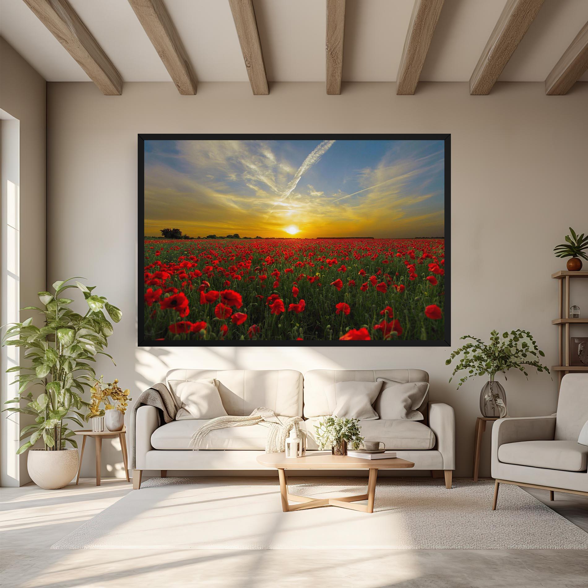 Tablou Canvas Poppies Sunset mockup 6