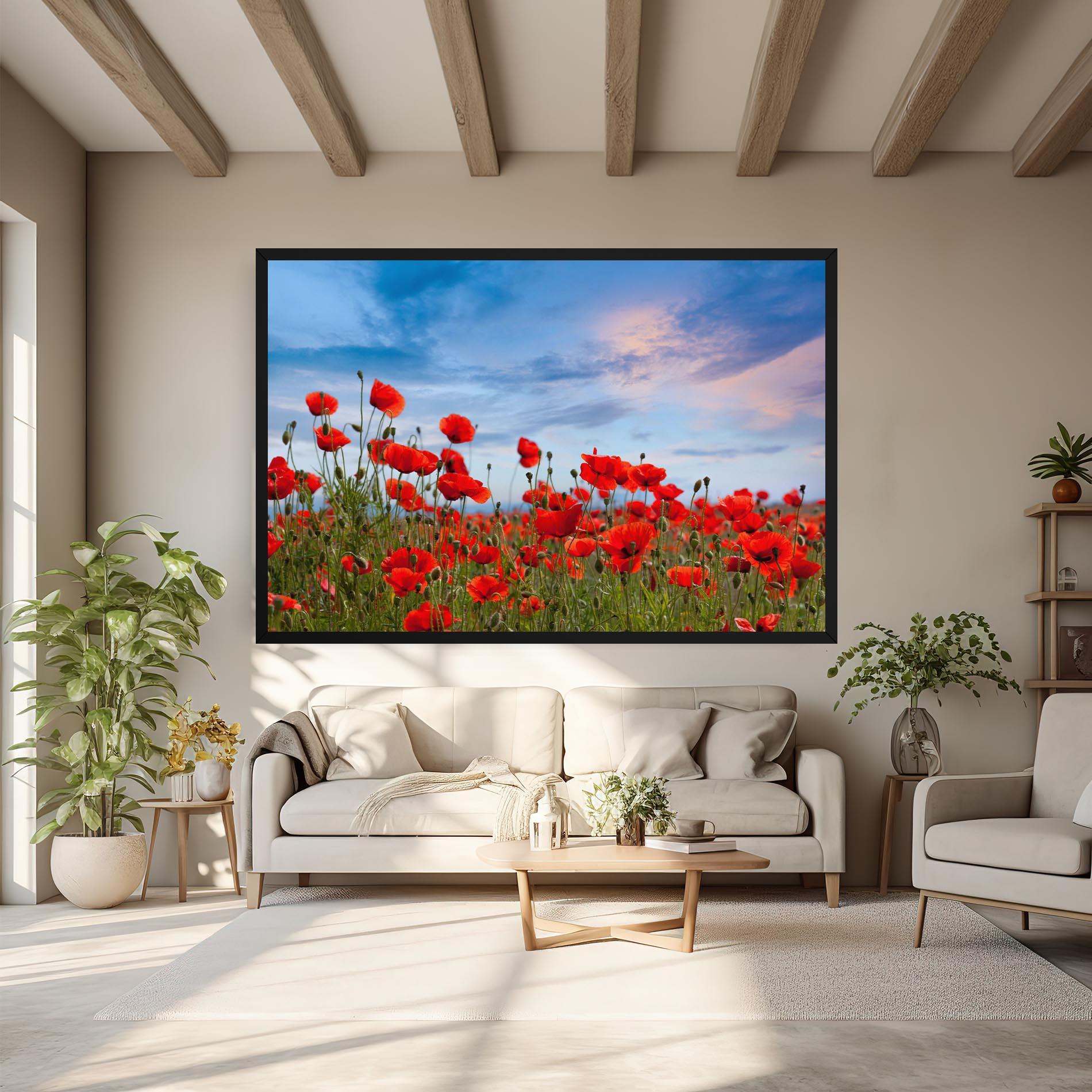 Tablou Canvas Poppy Field mockup 6