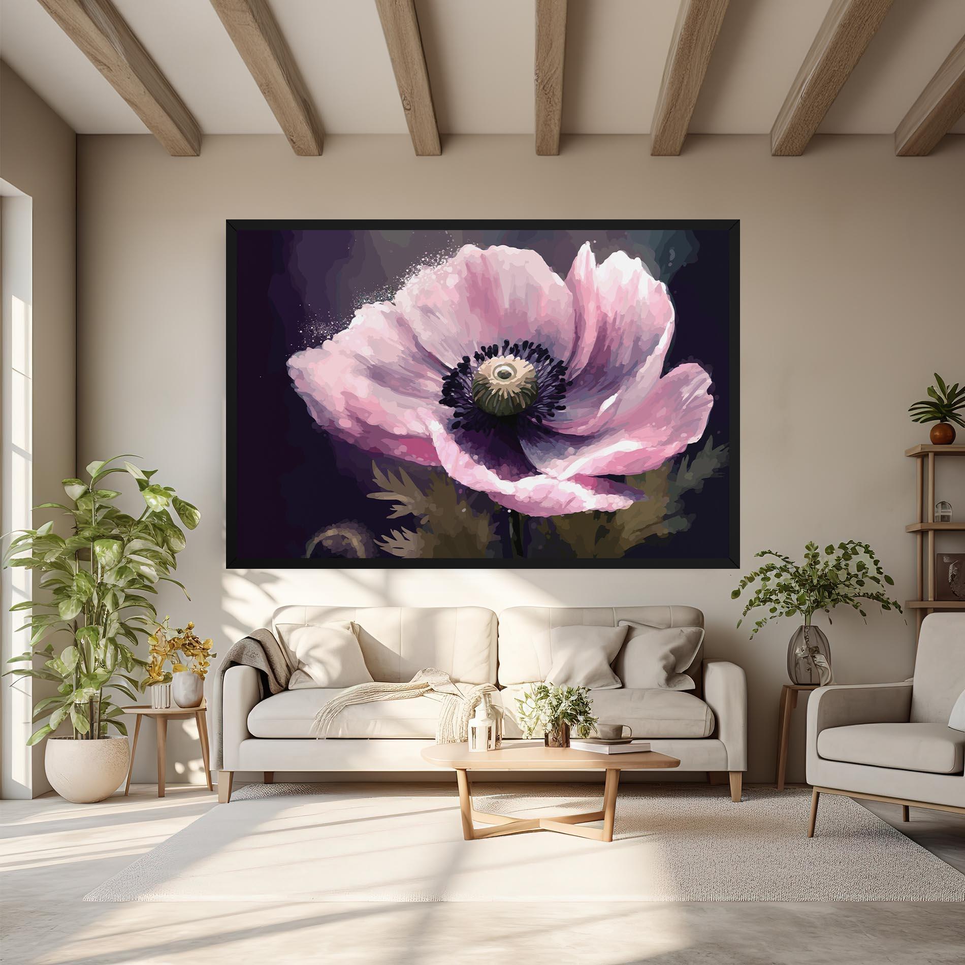 Tablou Canvas Pretty Pink Poppy mockup 6