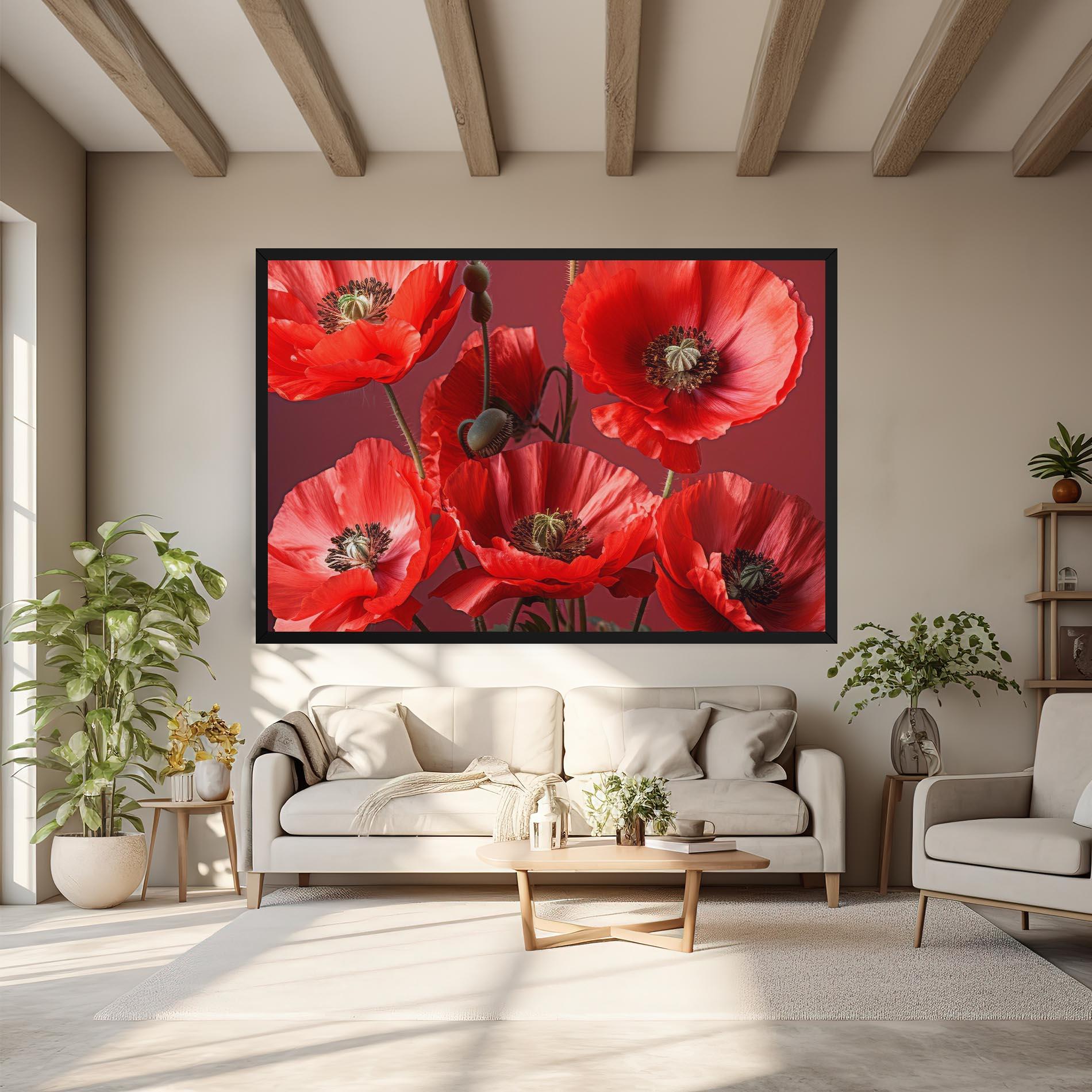 Tablou Canvas Red Poppies mockup 6