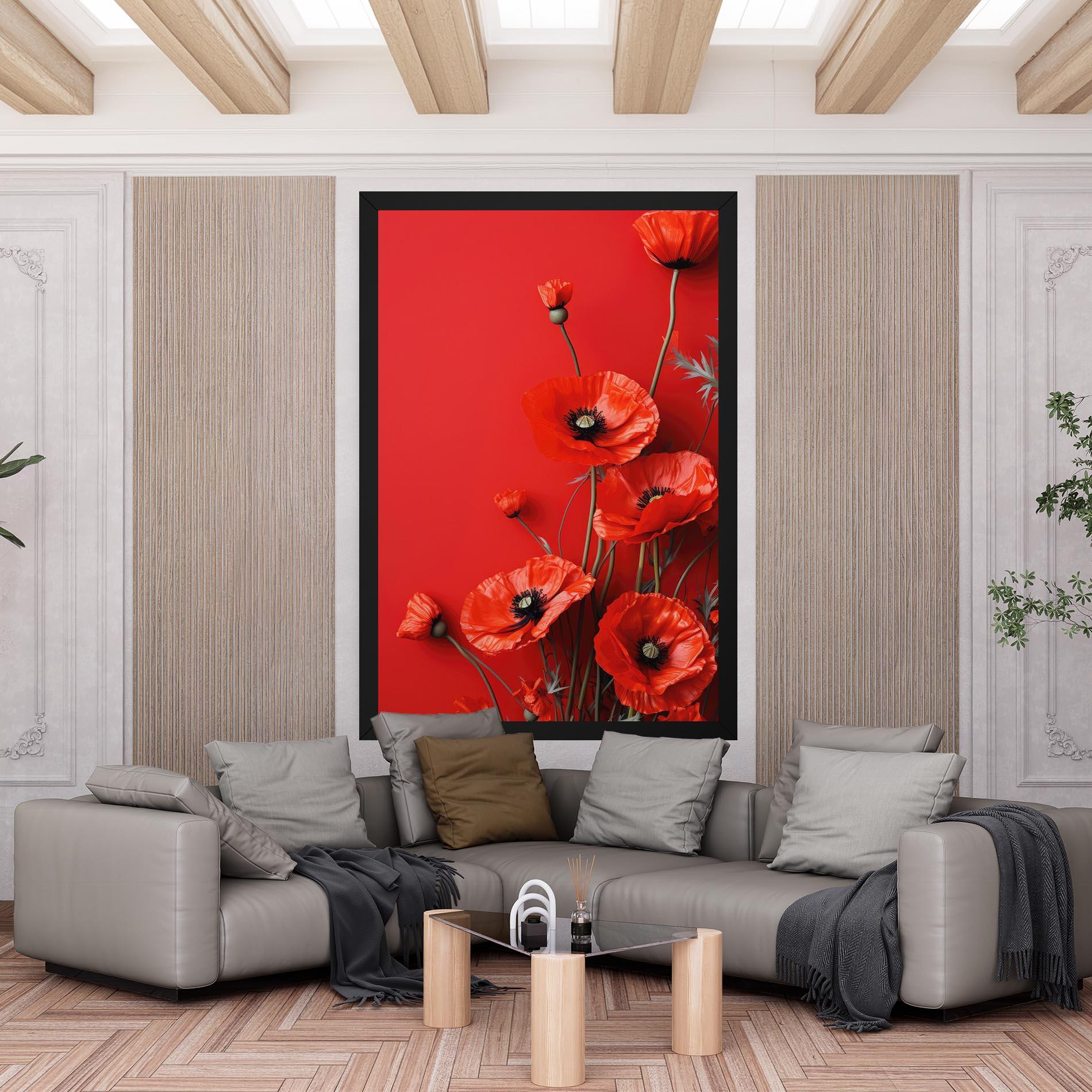 Tablou Canvas Poppies On The Table mockup 6
