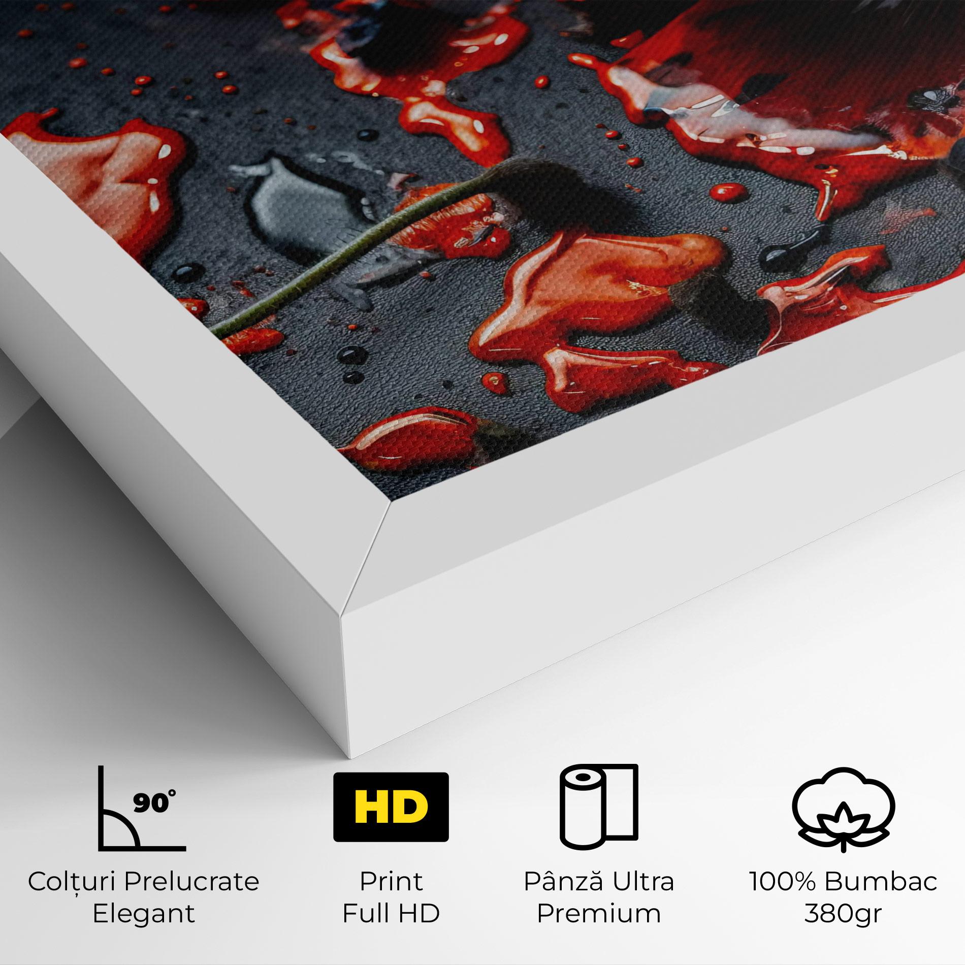 Tablou Canvas Beautiful Red Poppy Liquid mockup 4