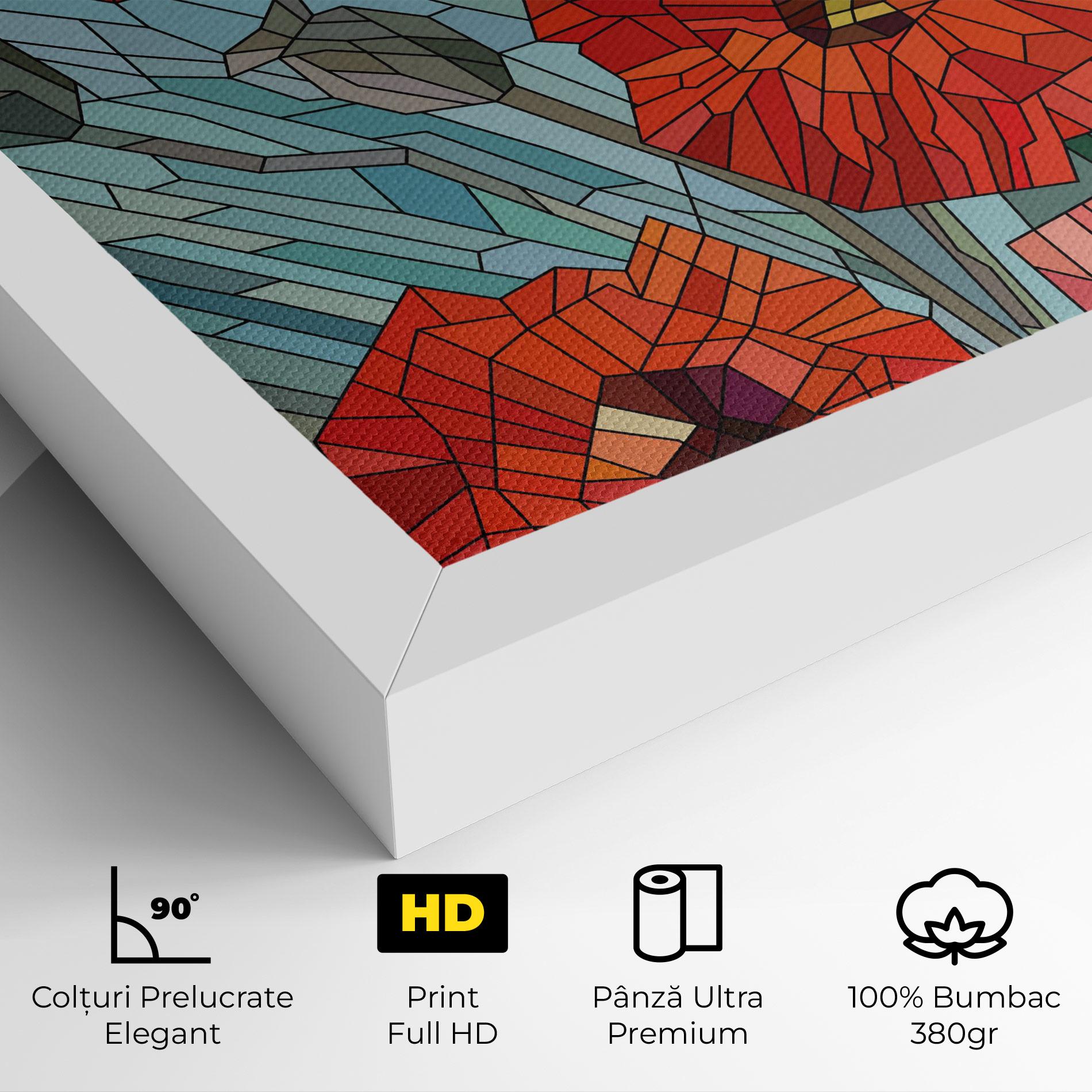 Tablou Canvas Blue Glass Poppy mockup 4