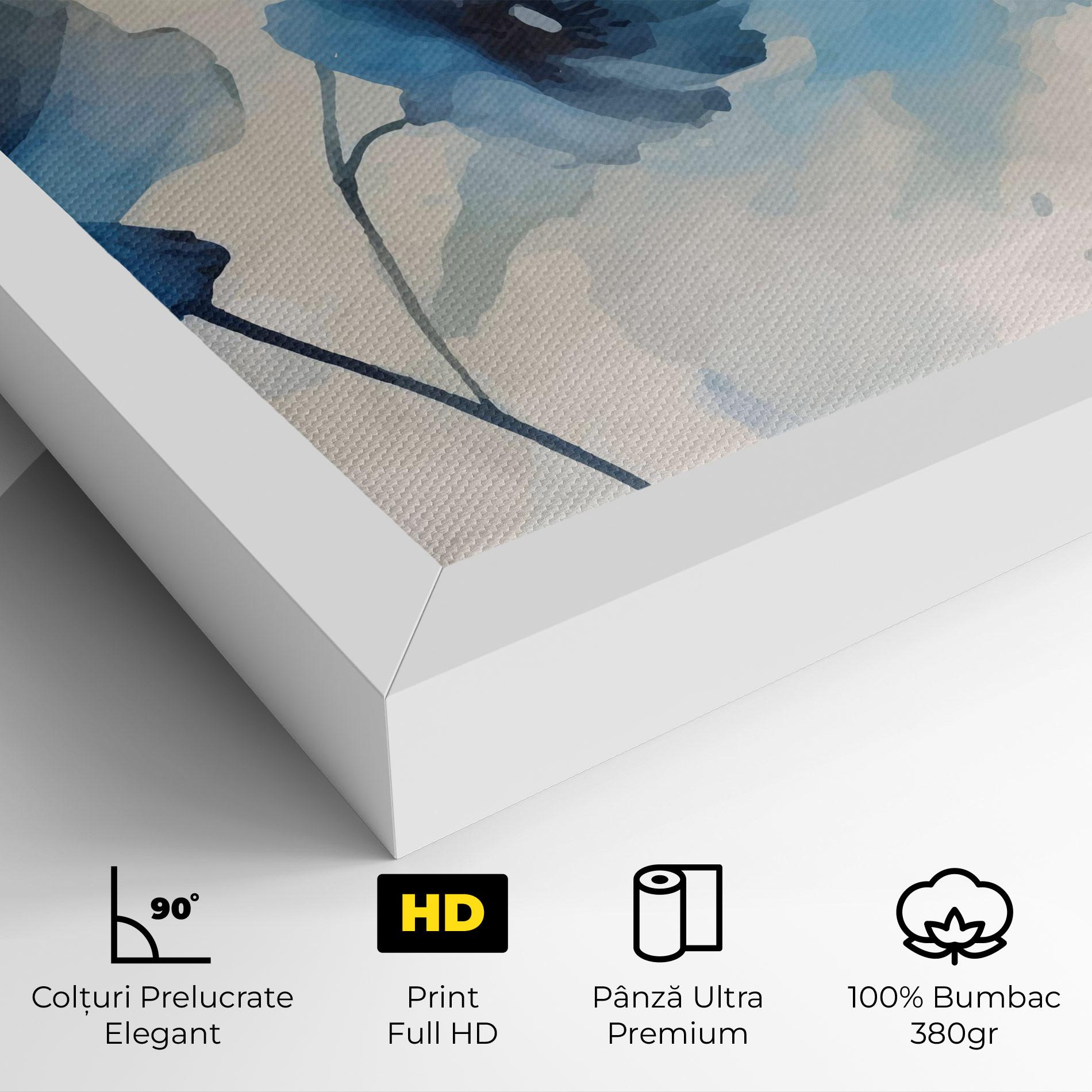 Tablou Canvas Blue Poppies mockup 4