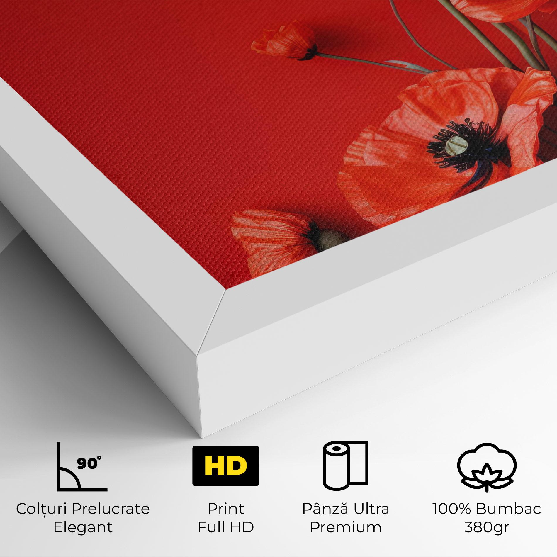 Tablou Canvas Poppies On The Table mockup 4