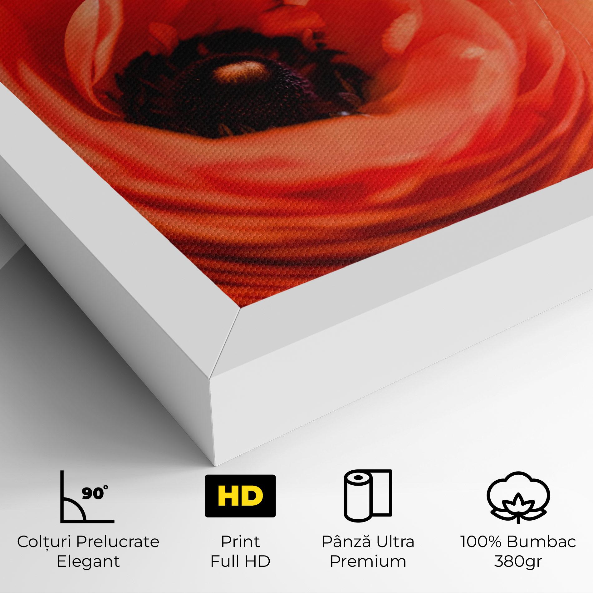 Tablou Canvas Pretty Red Poppy mockup 4