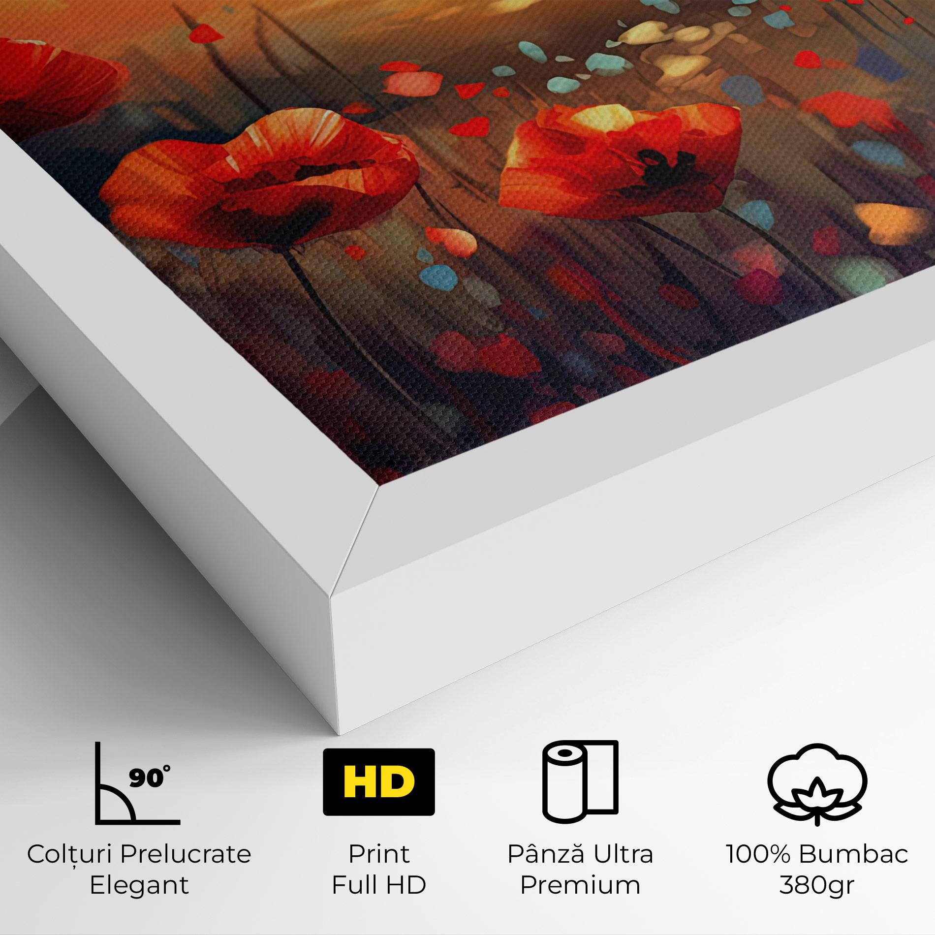 Tablou Canvas Sunrise Painting Poppies mockup 4