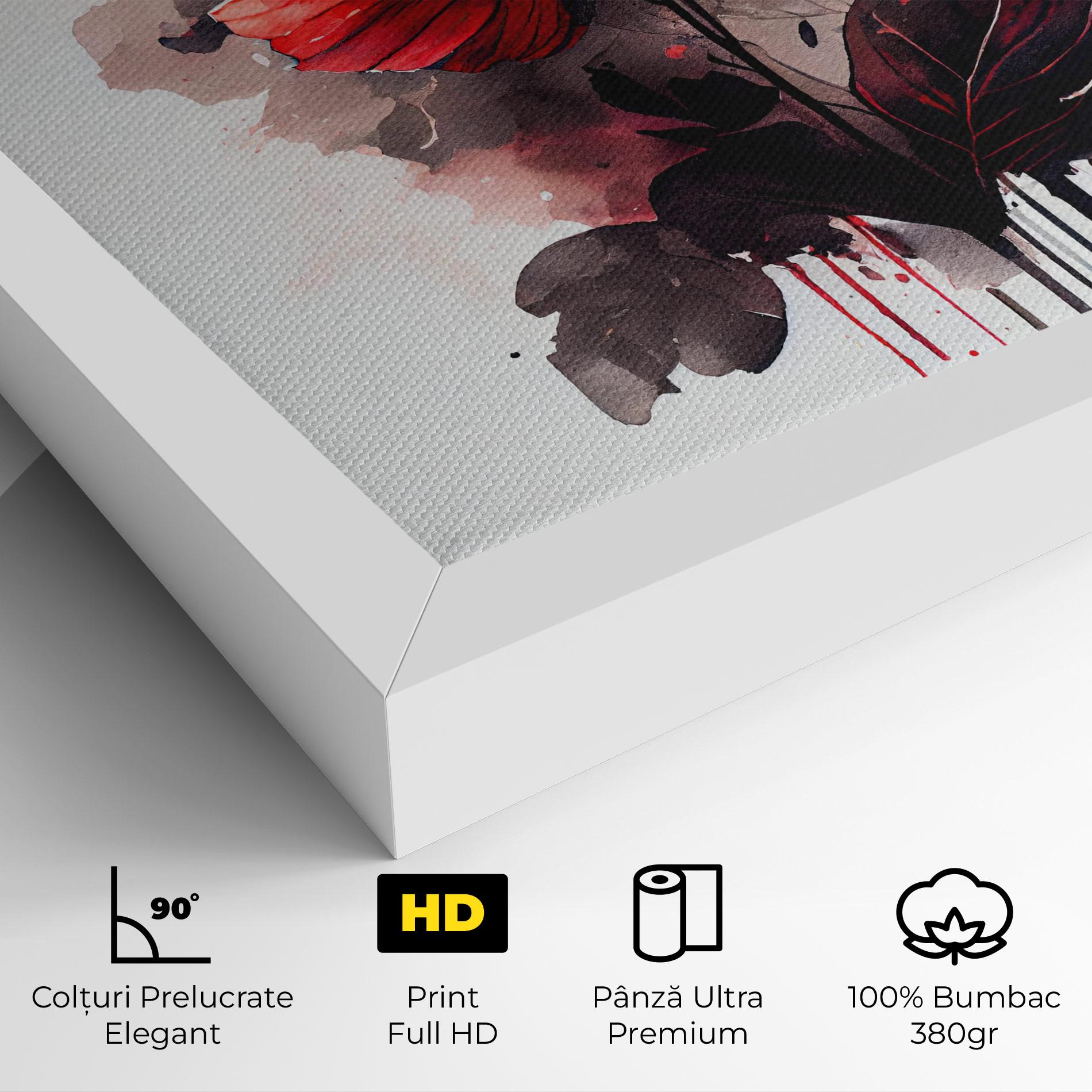 Tablou Canvas Watercolor Poppy mockup 4