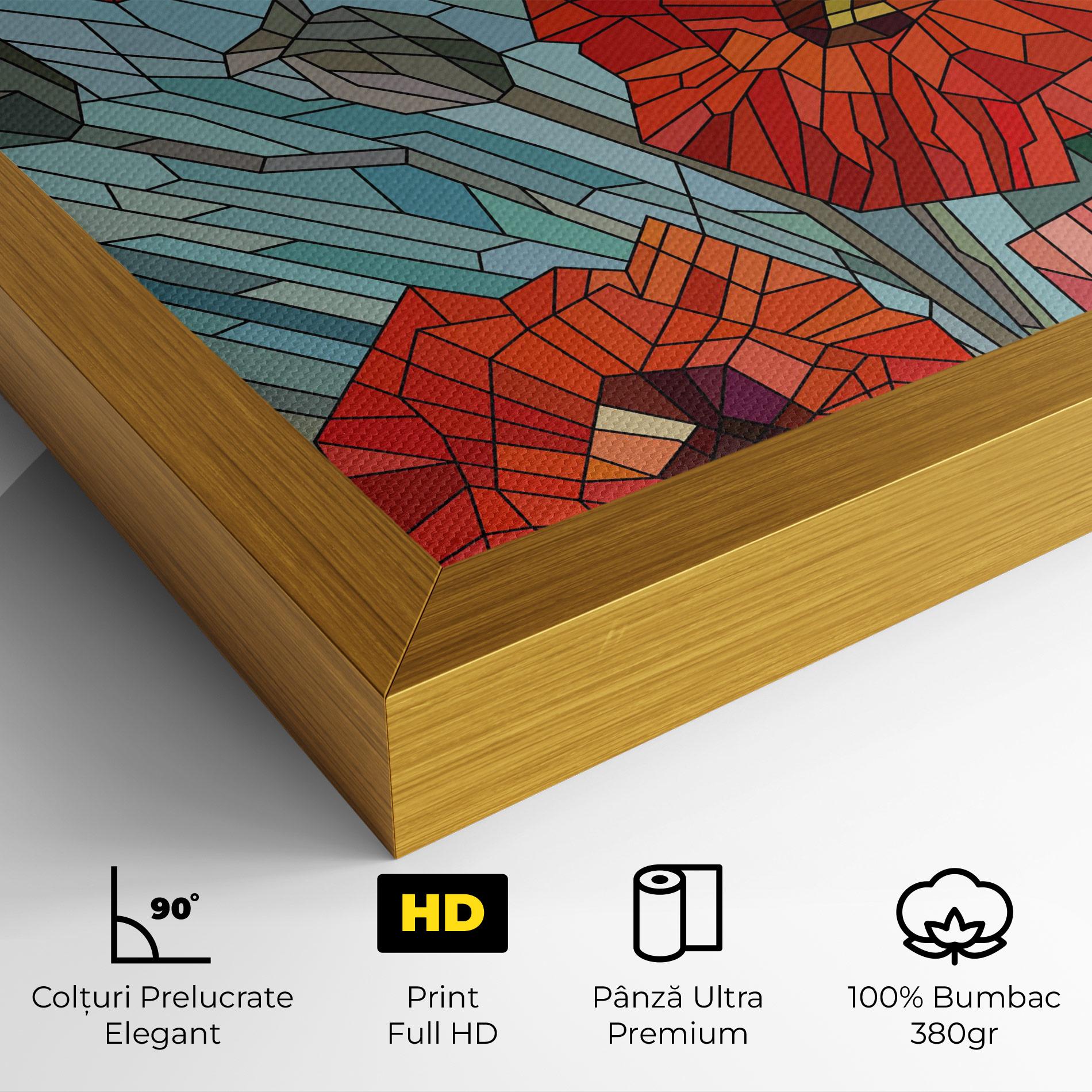 Tablou Canvas Blue Glass Poppy mockup 4