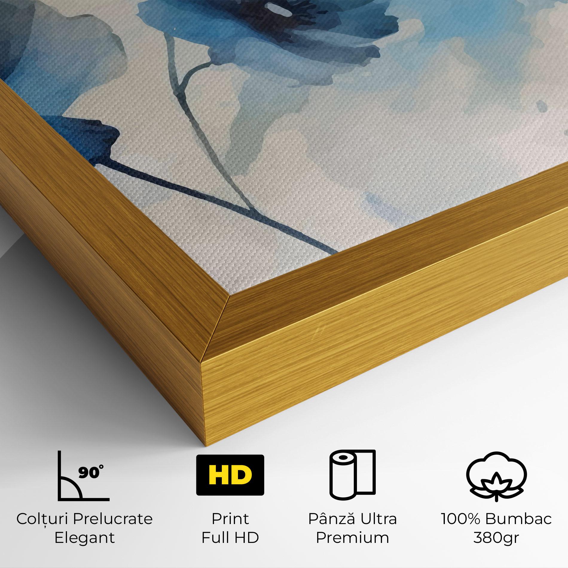 Tablou Canvas Blue Poppies mockup 4