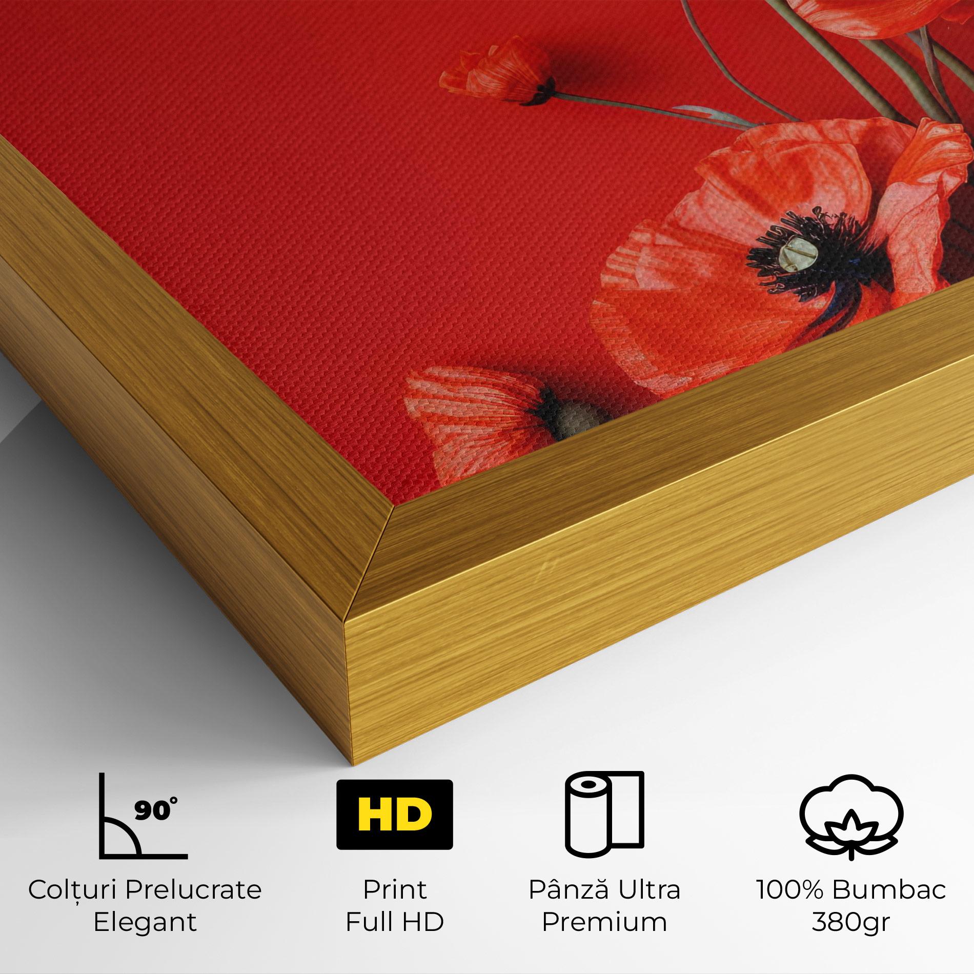 Tablou Canvas Poppies On The Table mockup 4