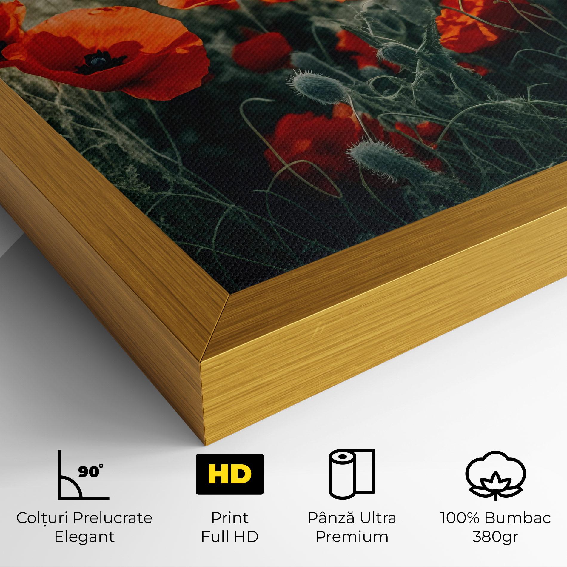 Tablou Canvas Poppy Grass Field mockup 4