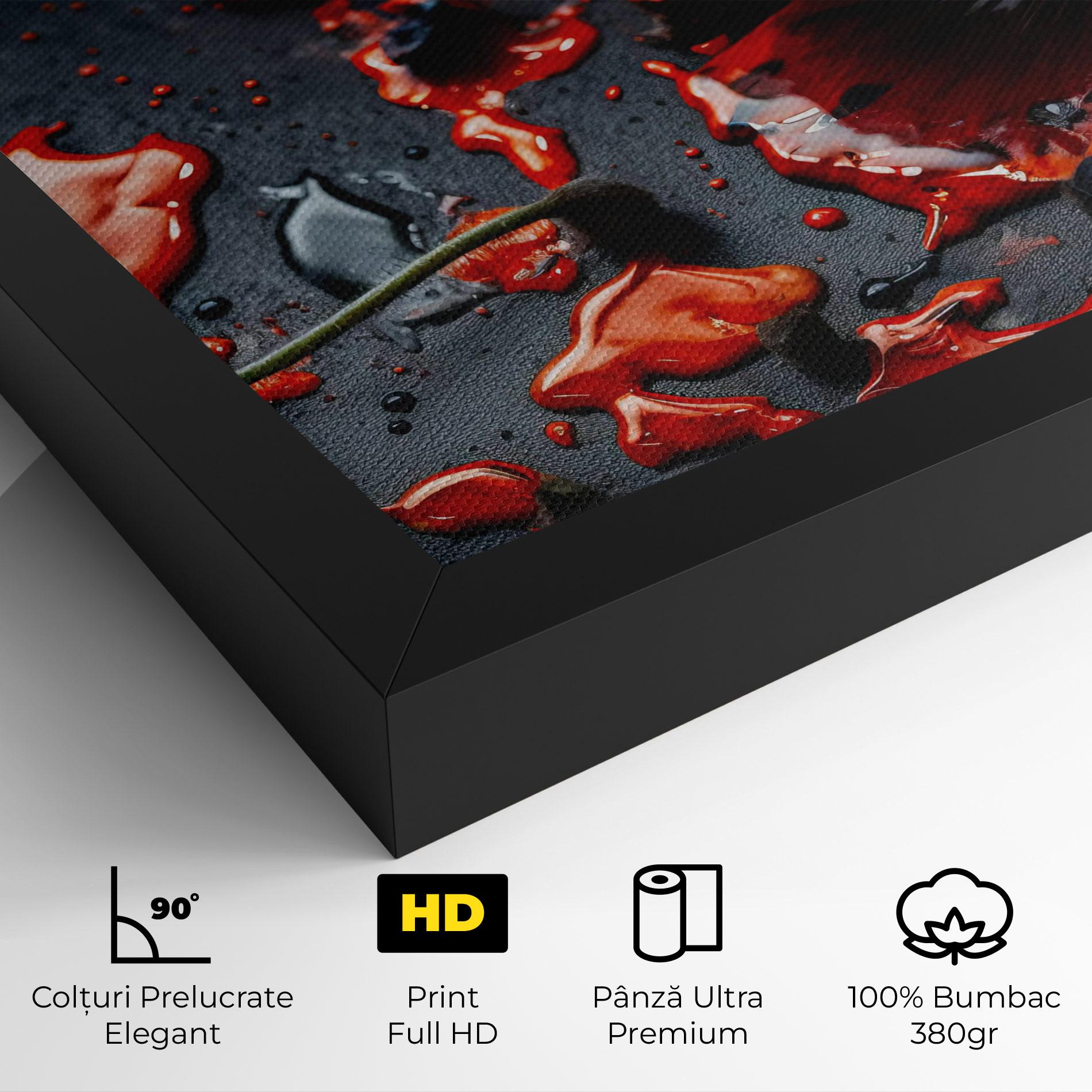 Tablou Canvas Beautiful Red Poppy Liquid mockup 4