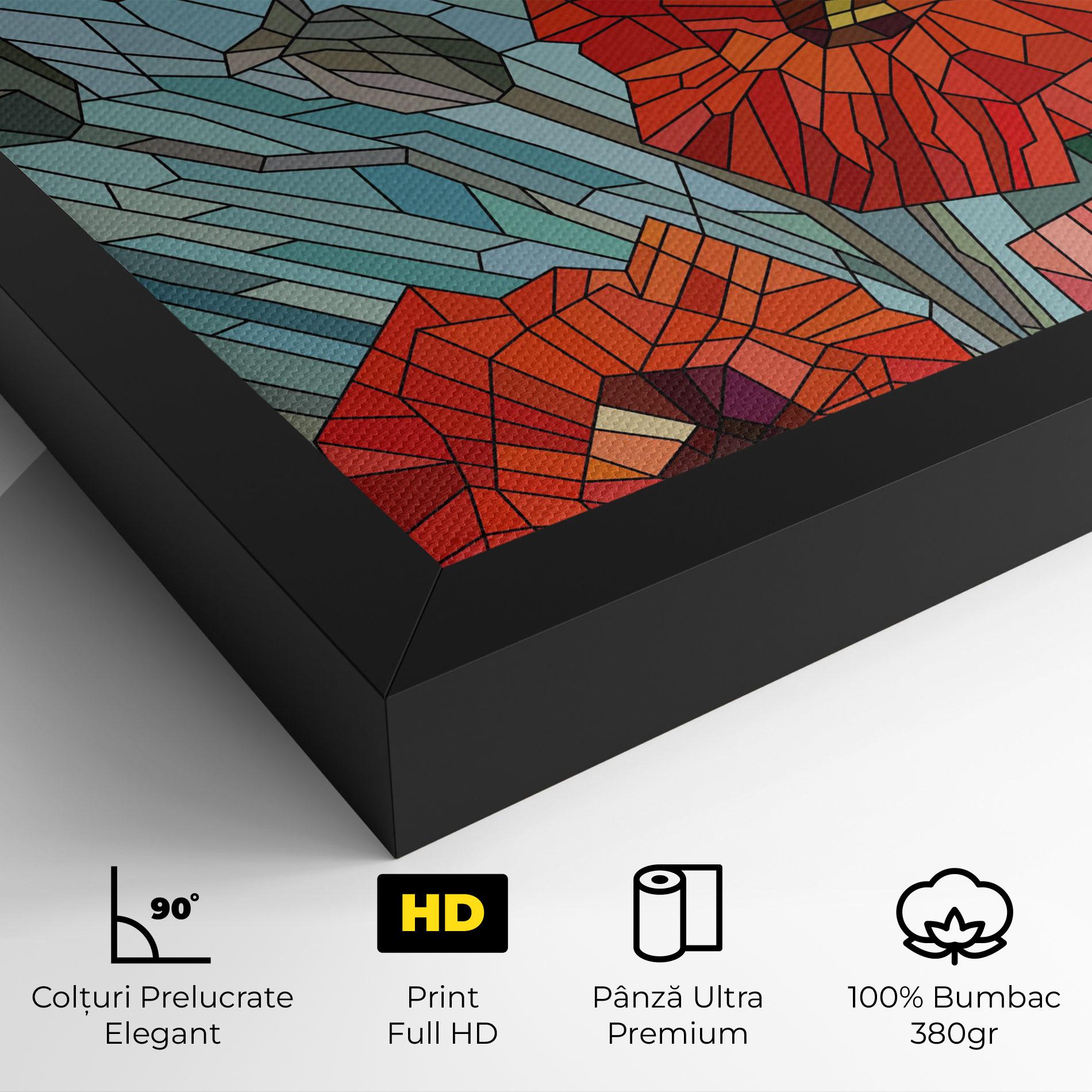 Tablou Canvas Blue Glass Poppy mockup 4