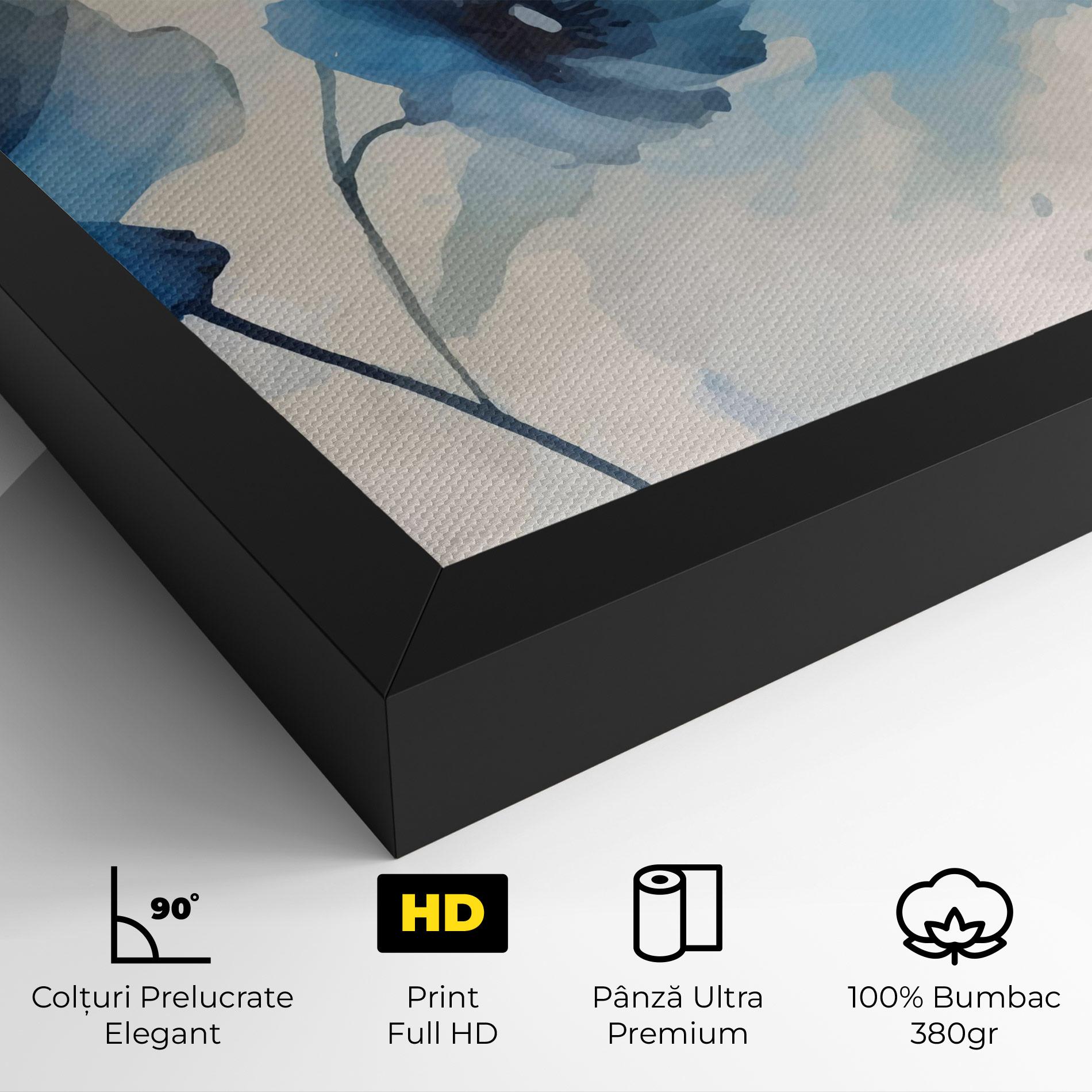 Tablou Canvas Blue Poppies mockup 4