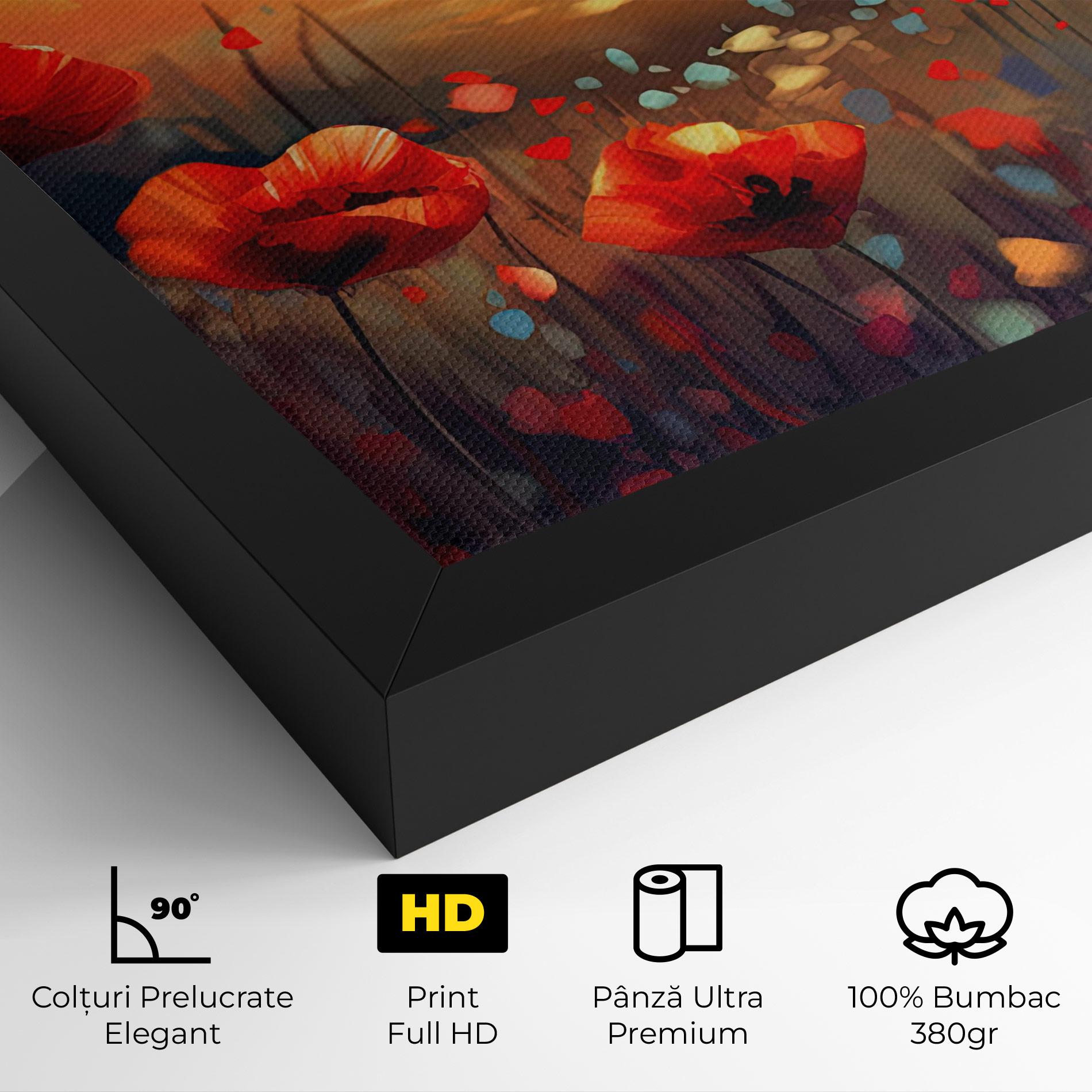 Tablou Canvas Sunrise Painting Poppies mockup 4