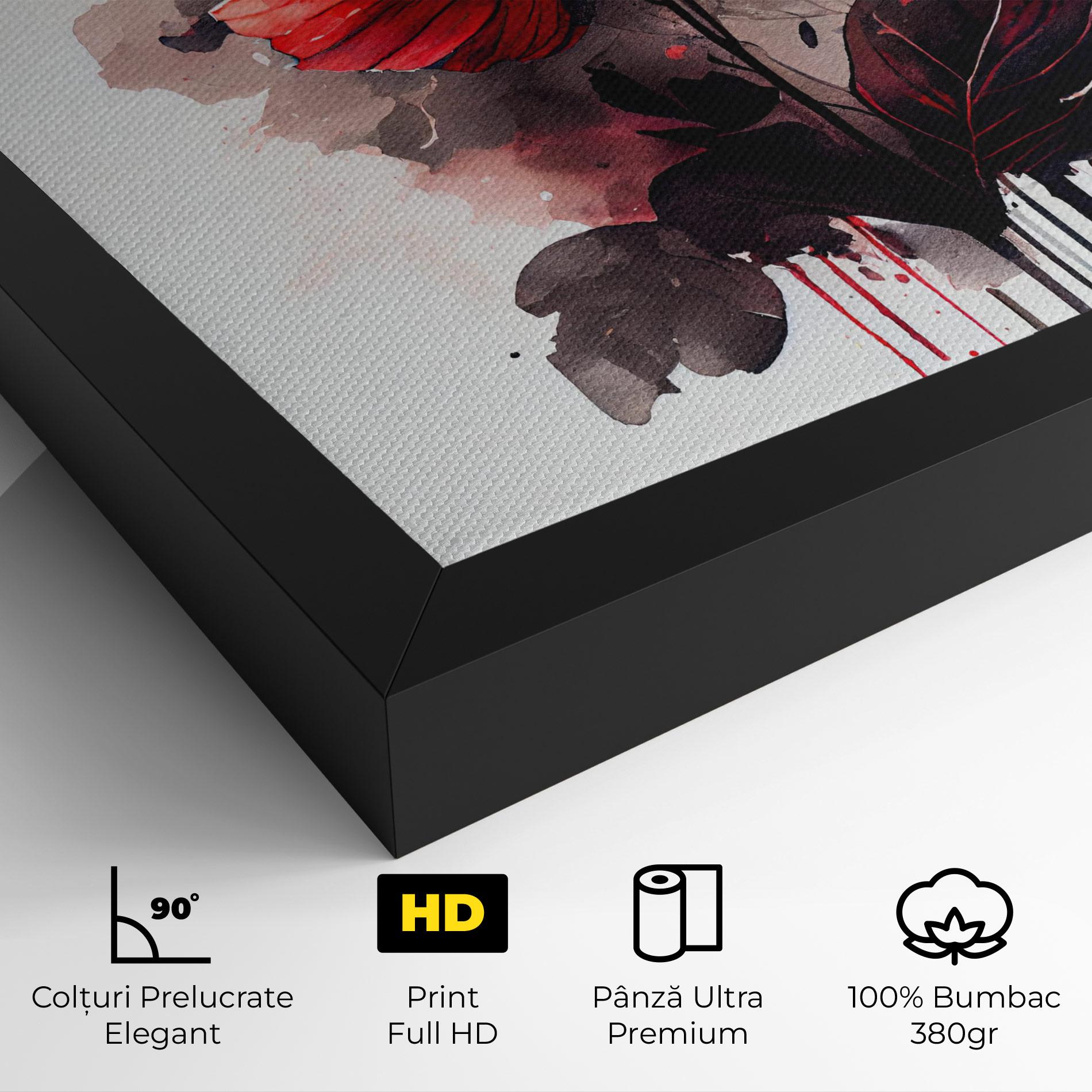 Tablou Canvas Watercolor Poppy mockup 4