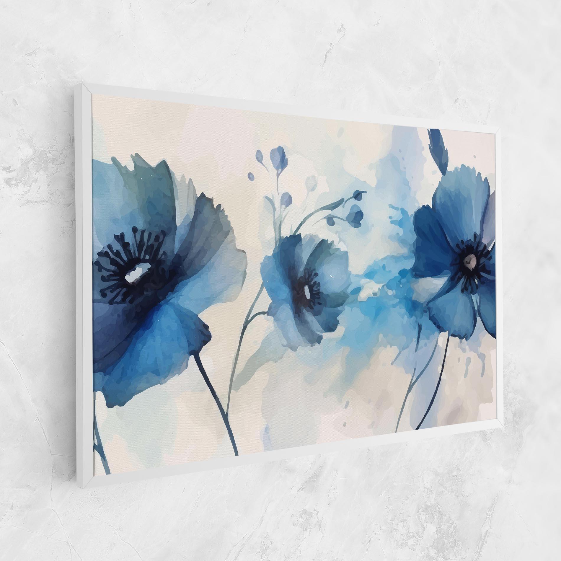 Tablou Canvas Blue Poppies mockup 1