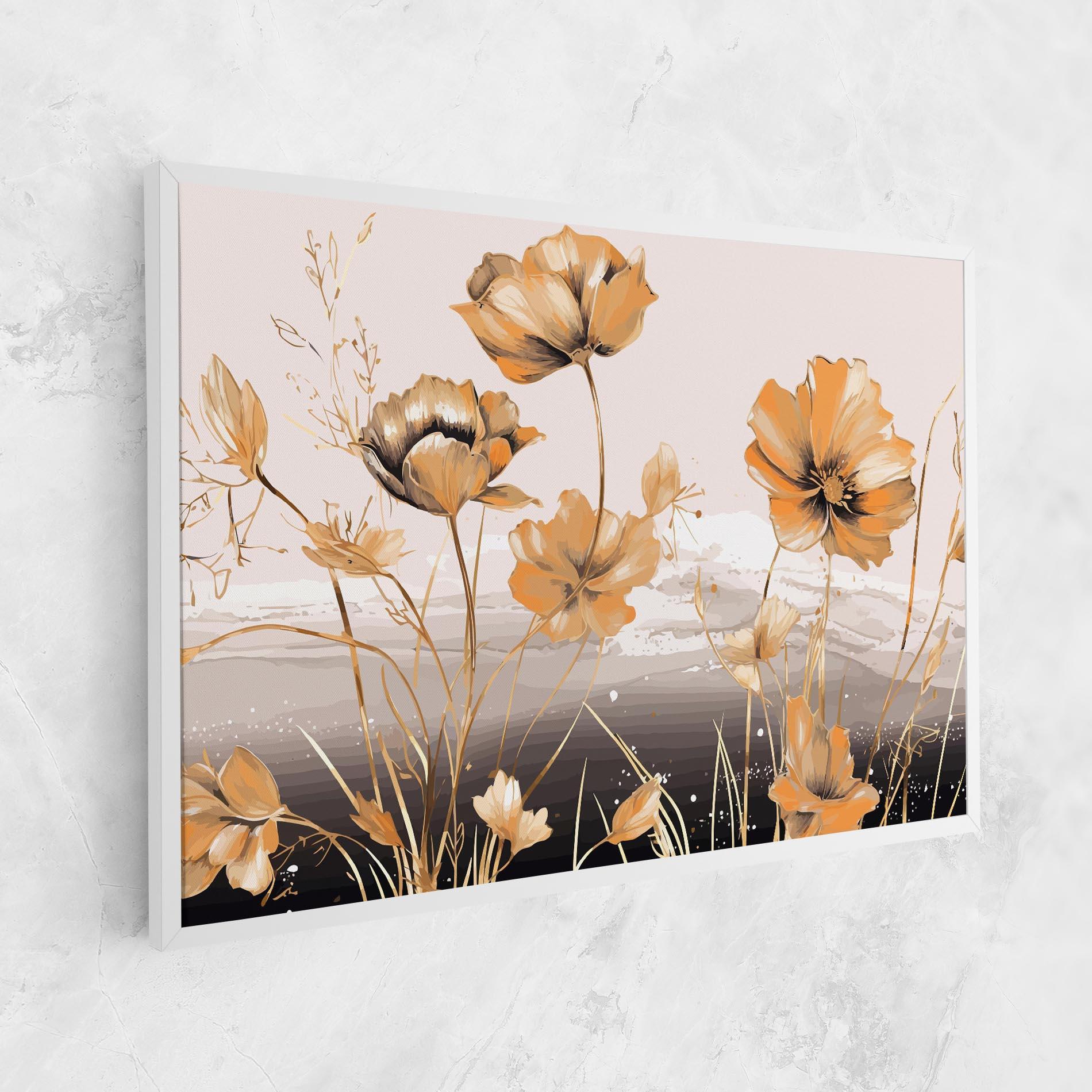 Tablou Canvas Gold Black Poppy mockup 1