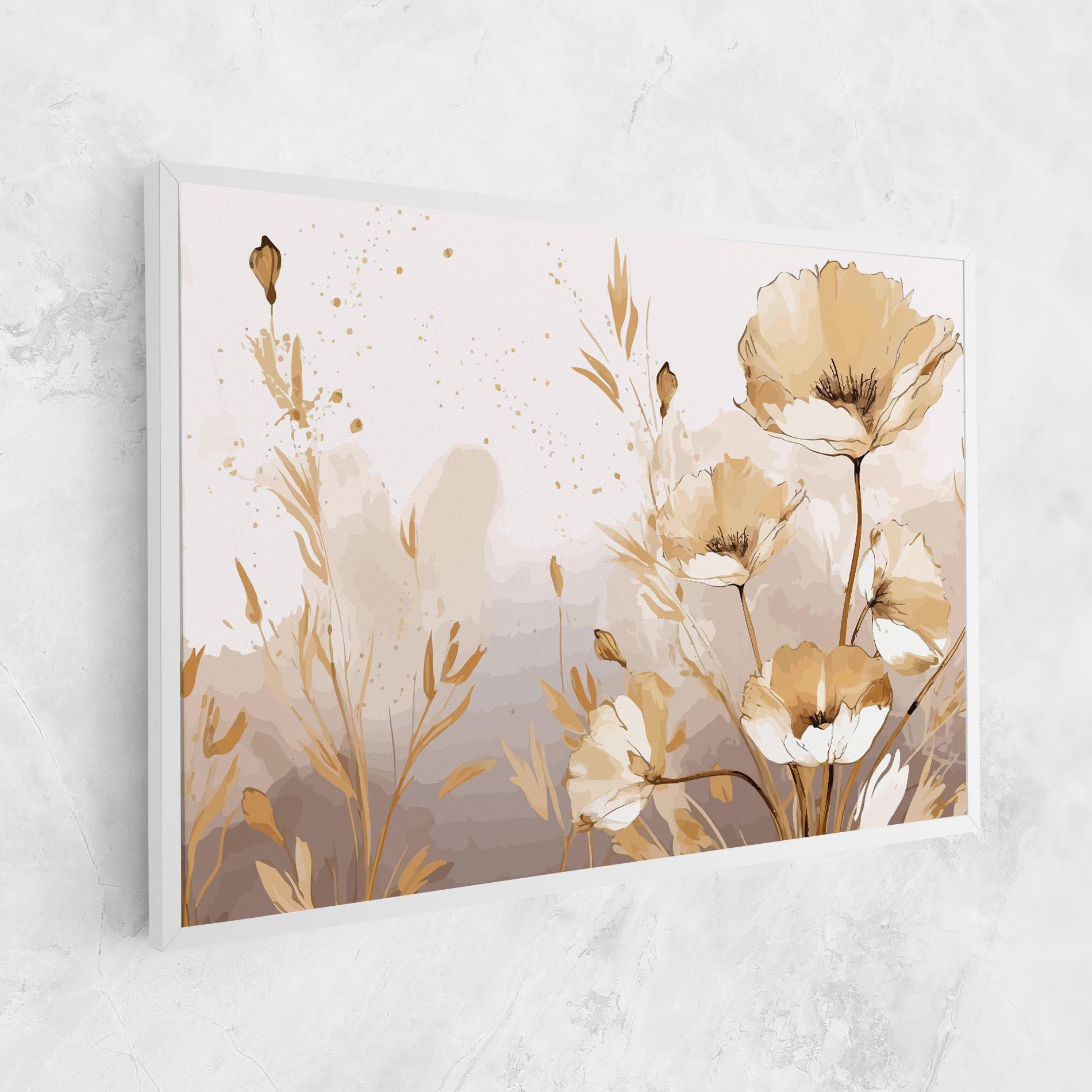 Tablou Canvas Gold Cream Poppy mockup 1