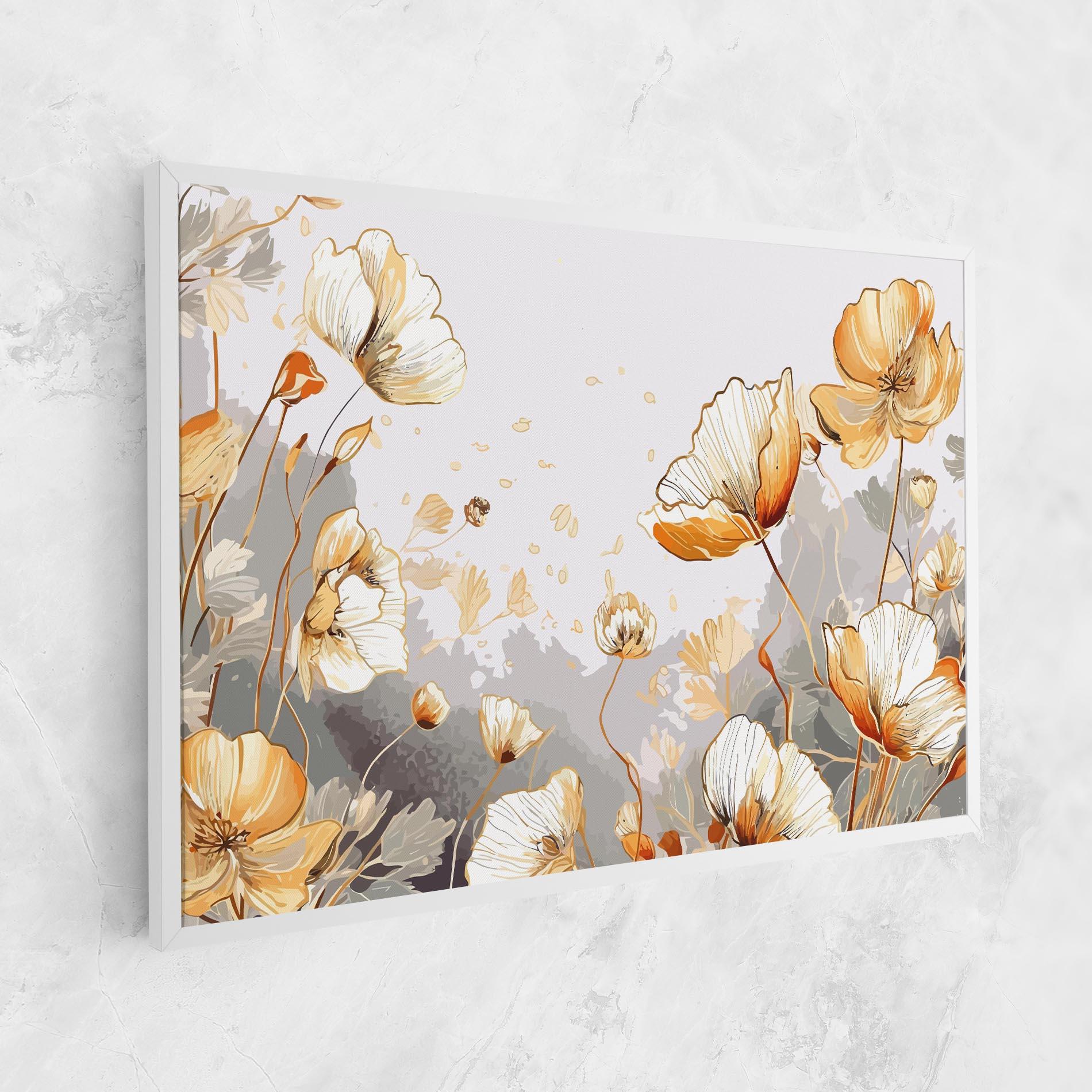 Tablou Canvas Gold Poppies mockup 1