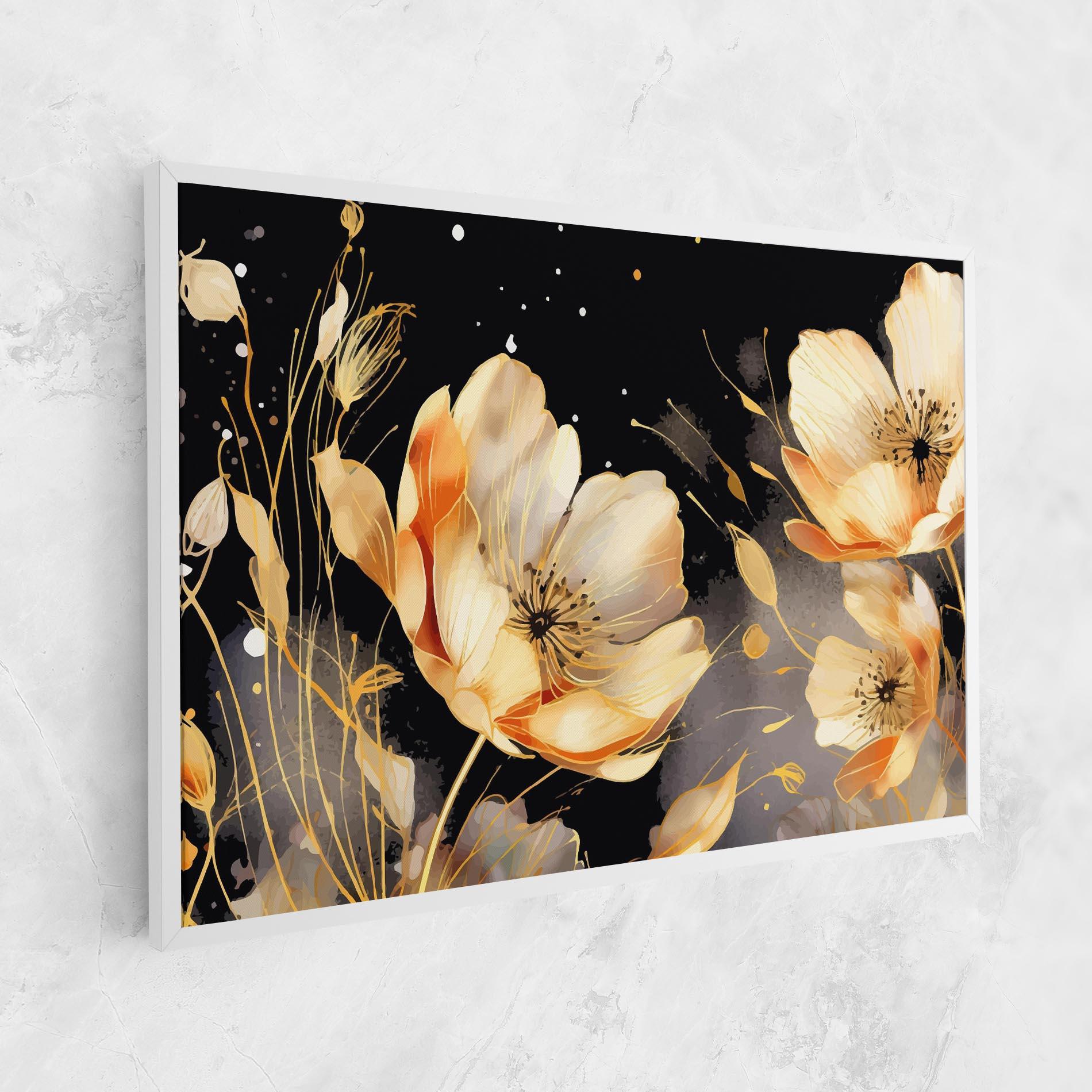 Tablou Canvas Gold Poppy Black mockup 1
