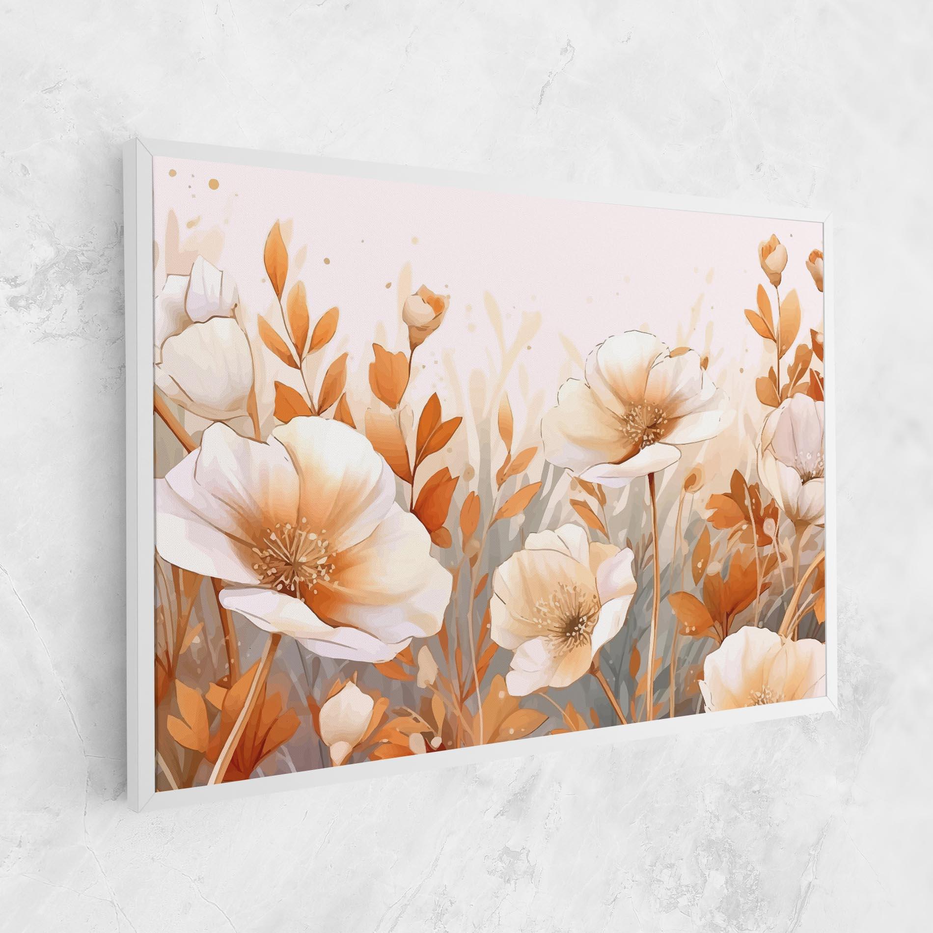 Tablou Canvas Orange Cream Poppy mockup 1