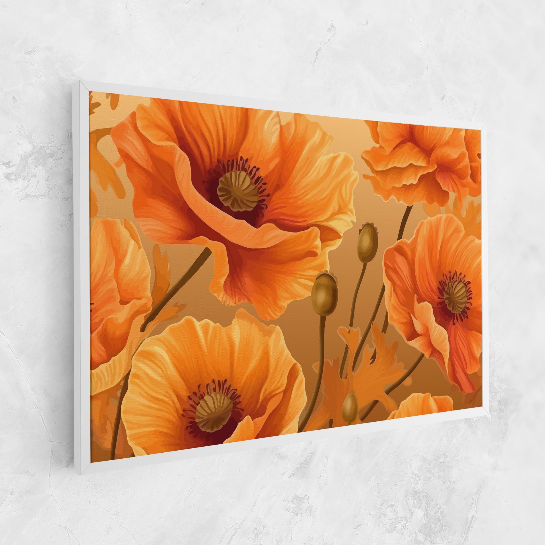 Tablou Canvas Pastel Orange Poppy mockup 1