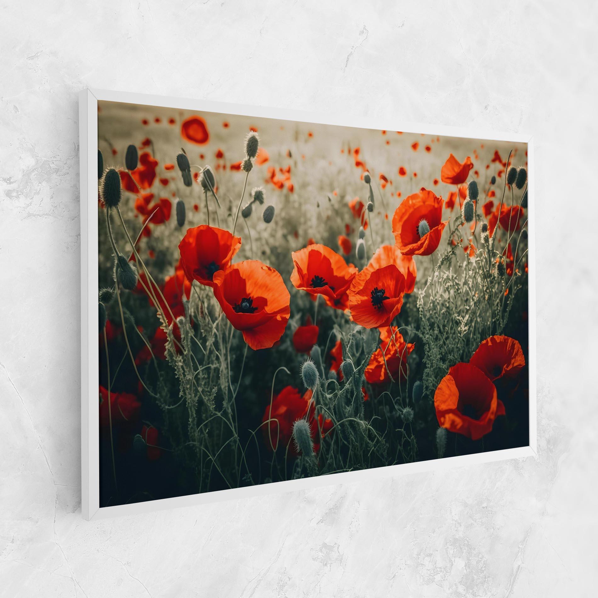 Tablou Canvas Poppy Grass Field mockup 1