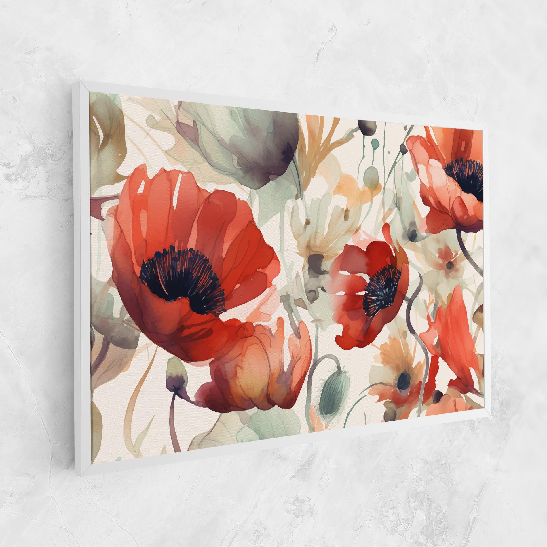 Tablou Canvas Poppy Red Cream mockup 1